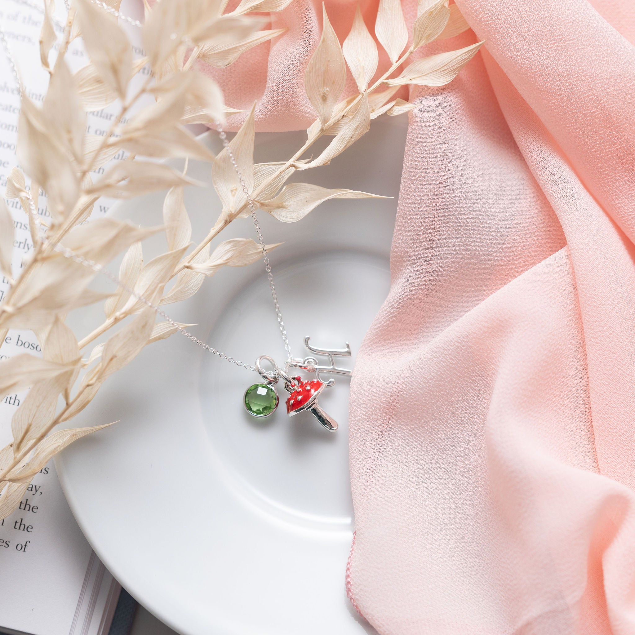 Personalised Red Toadstool Necklace