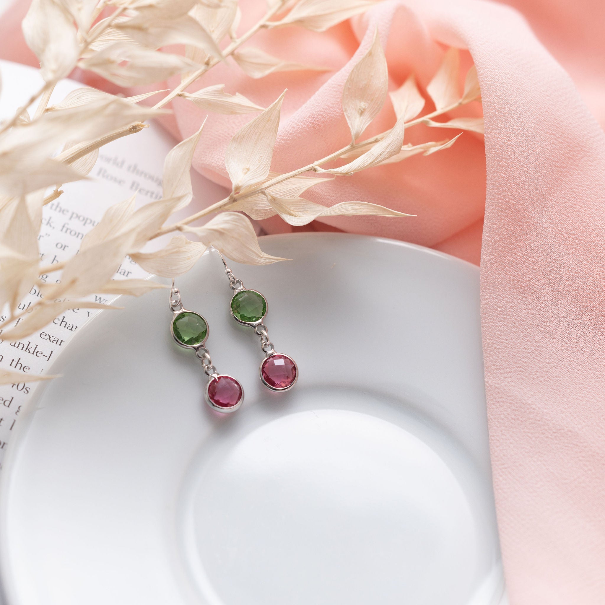 Birthstone Charm Earrings