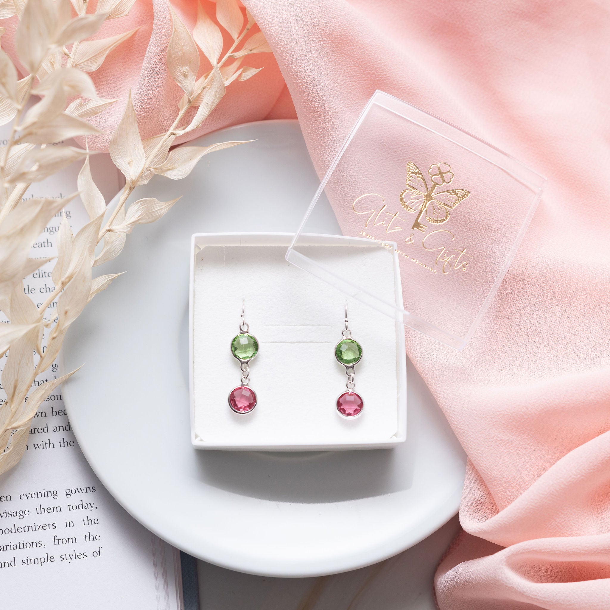 Birthstone Charm Earrings