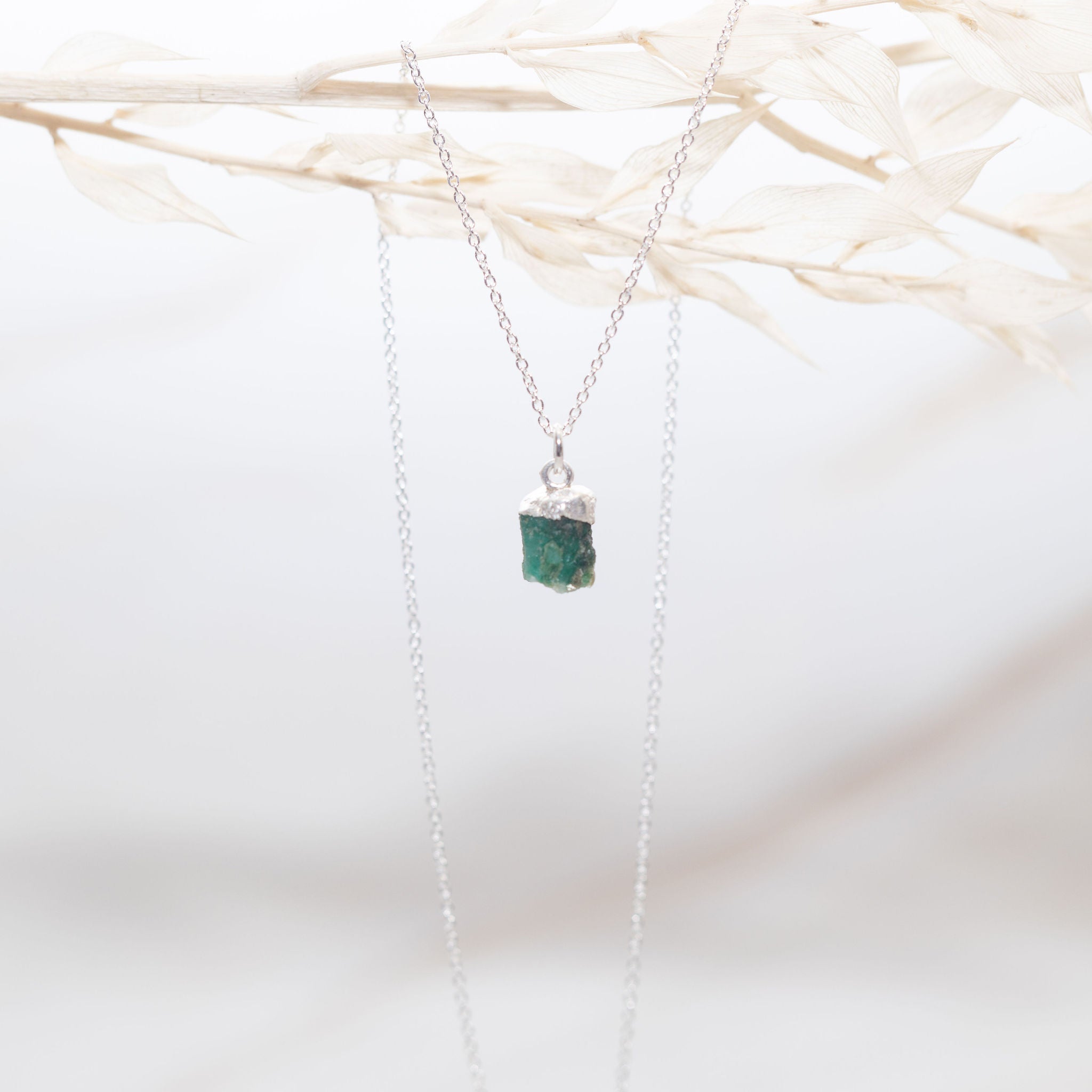 Sterling Silver Sillimanite Necklace - May Birthstone