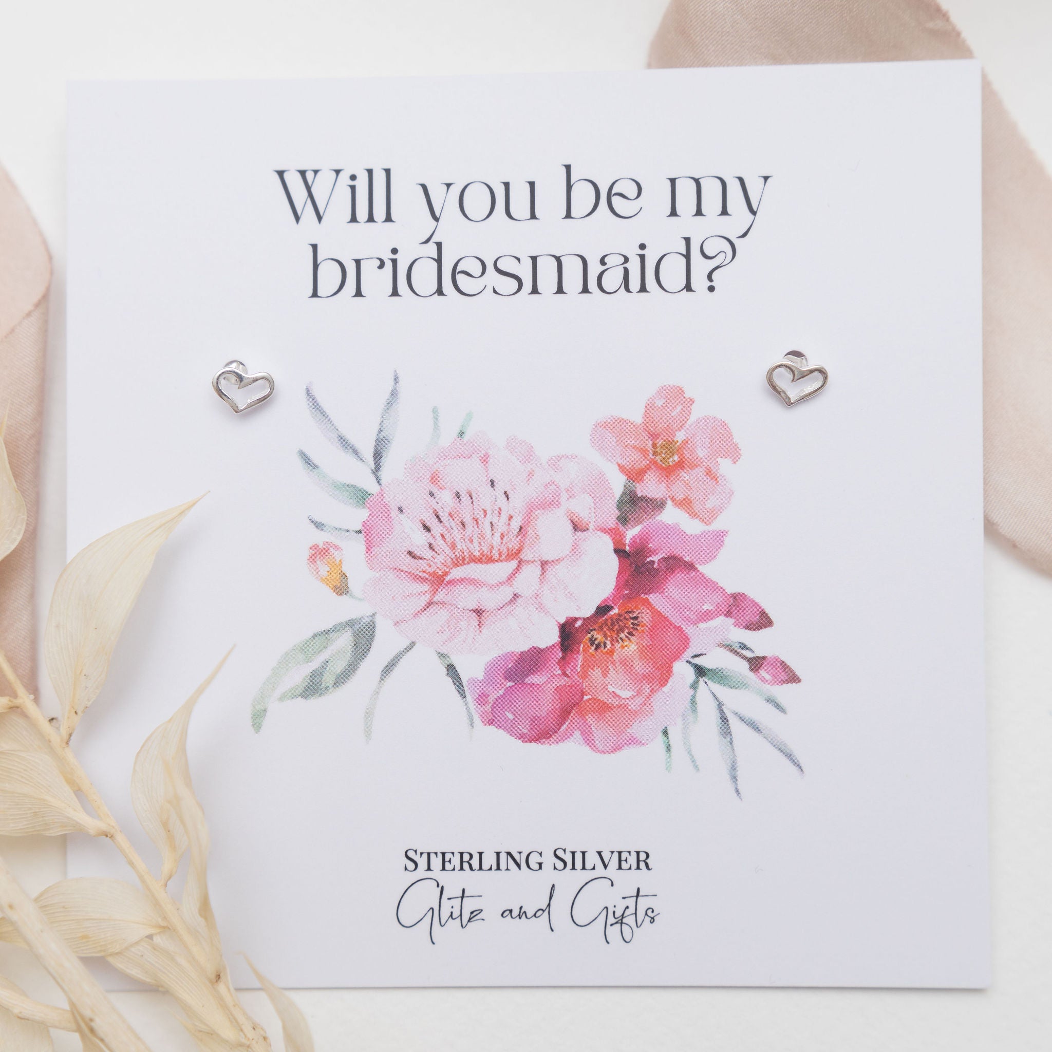 Bridesmaid Earring Card