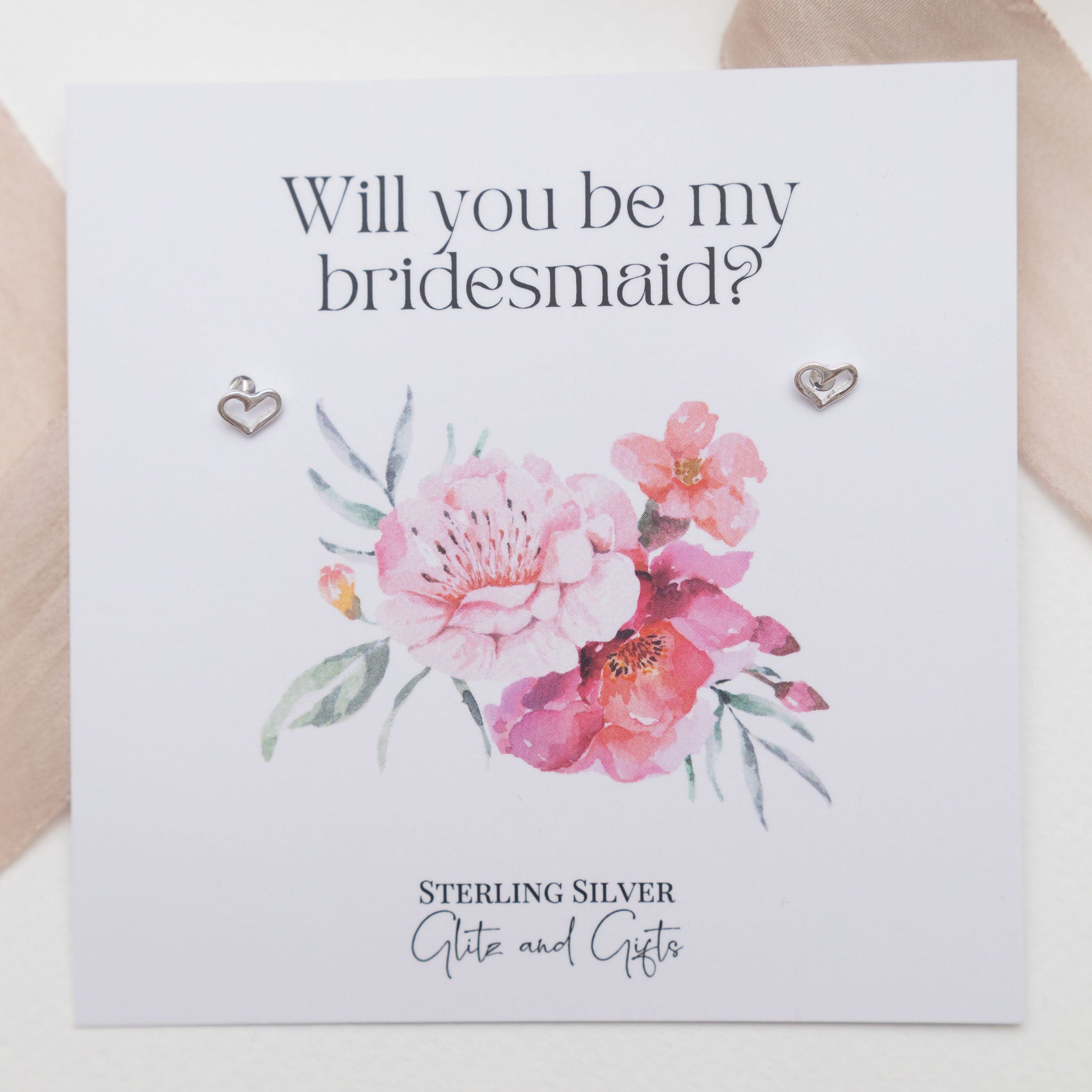 Bridesmaid Earring Card