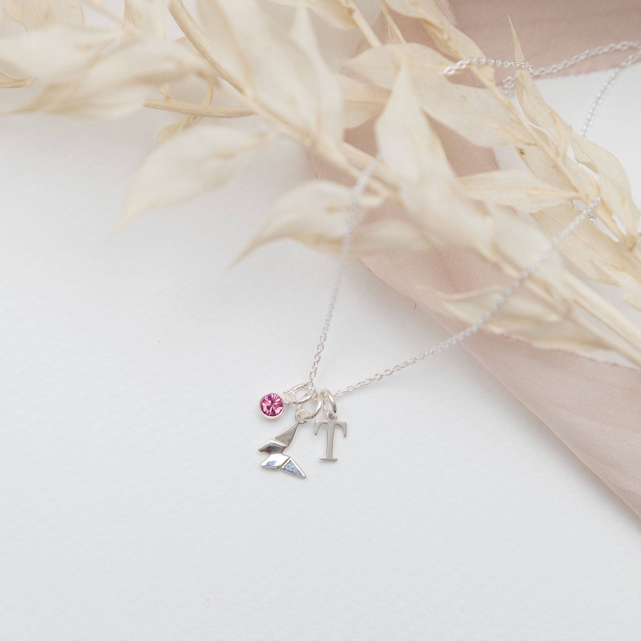Sterling Silver Personalised Butterfly Necklace