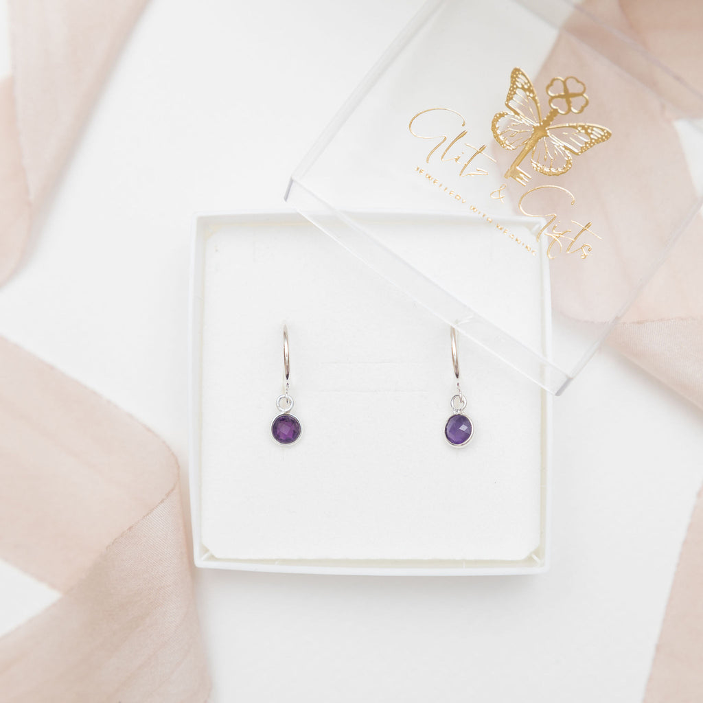 Amethyst on sale earrings prouds