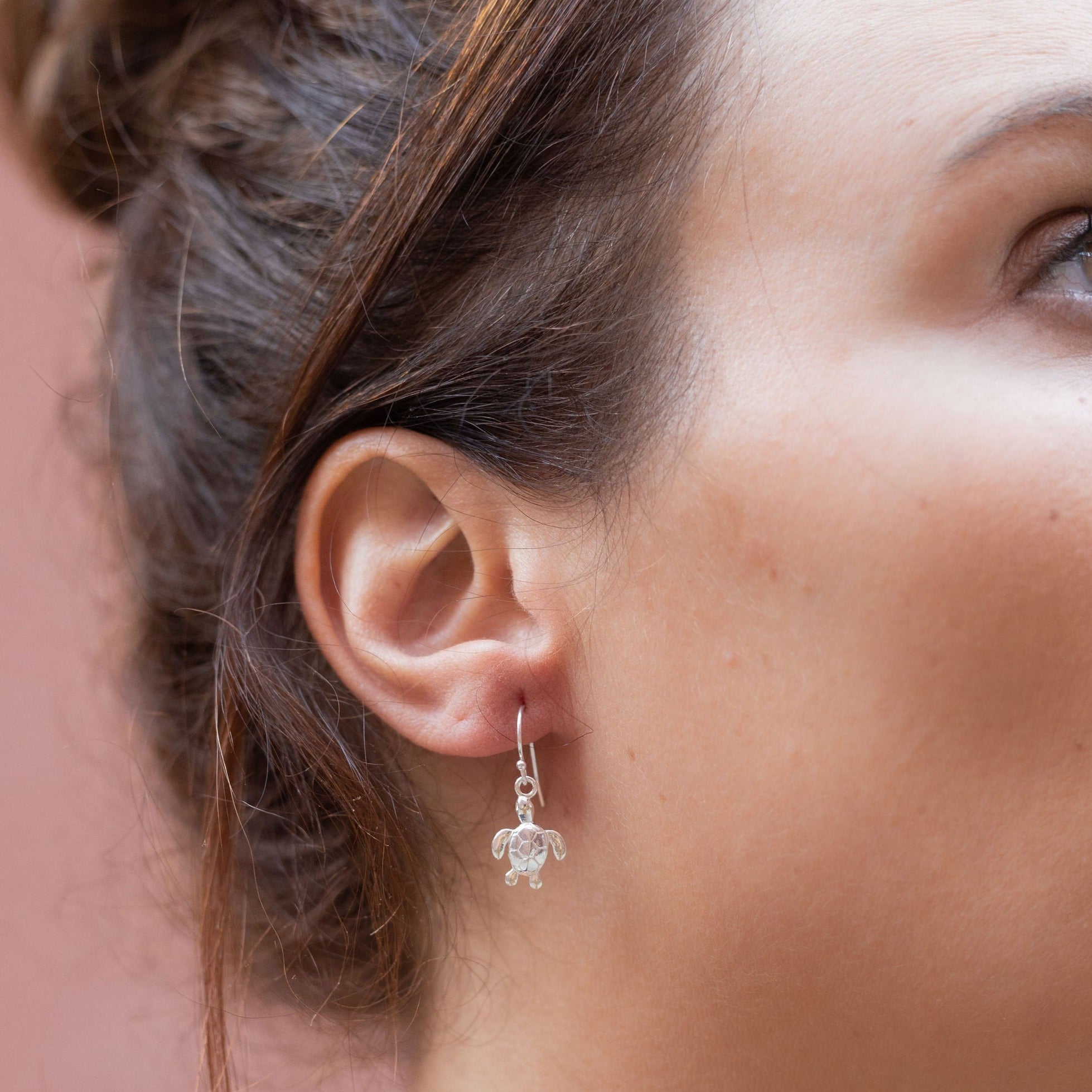 Sterling Silver Turtle Earrings