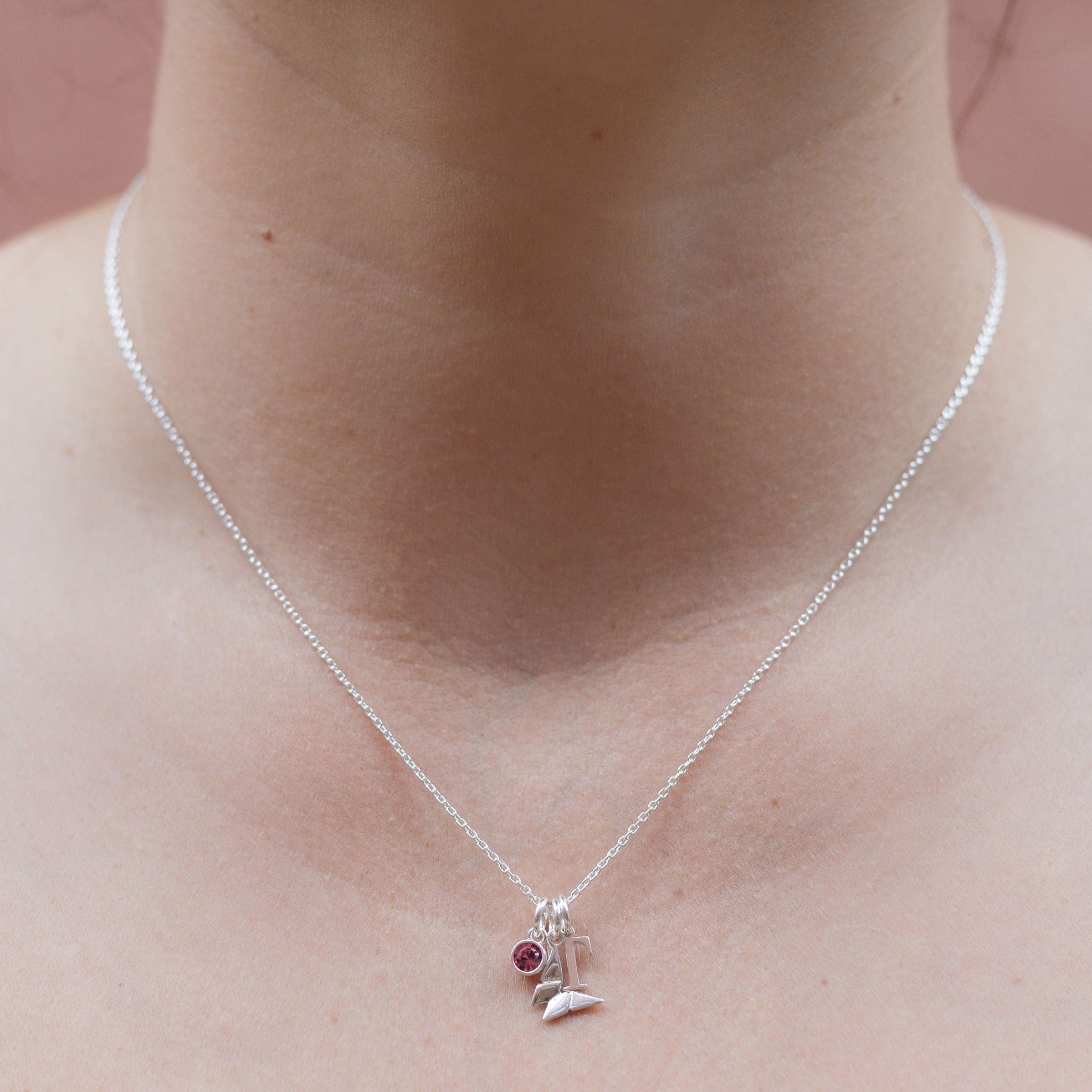 Sterling Silver Personalised Butterfly Necklace