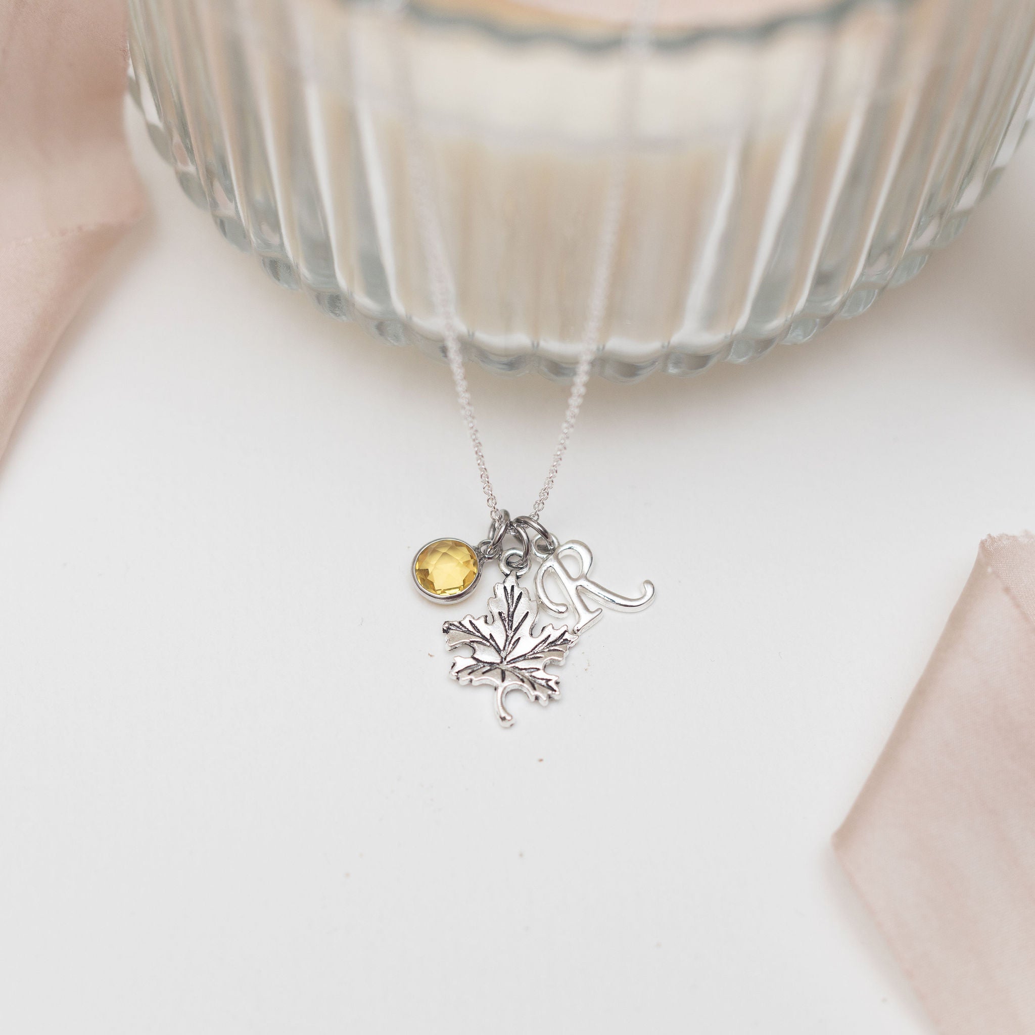 Personalised Maple Leaf Necklace