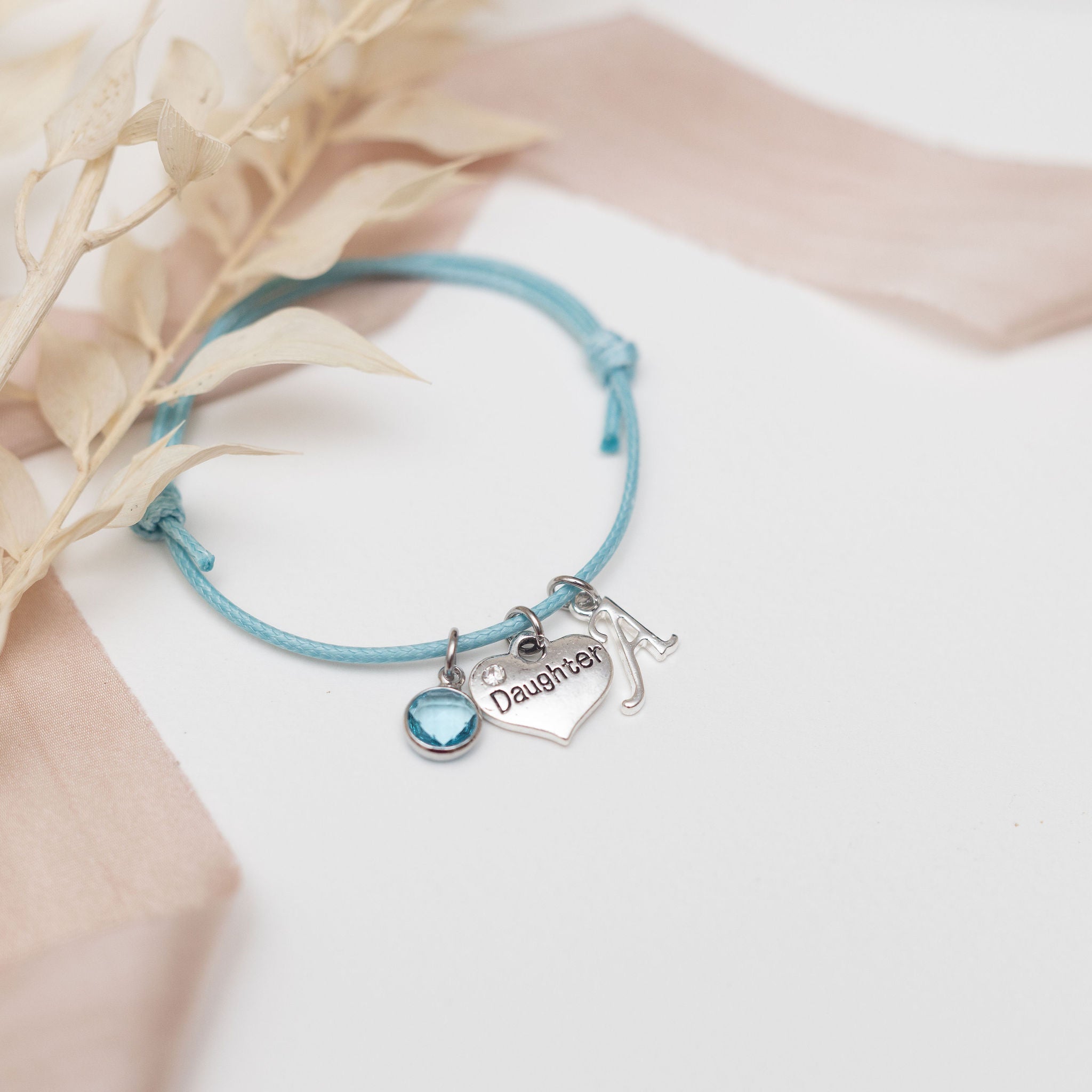 Personalised Daughter Cotton Bracelet