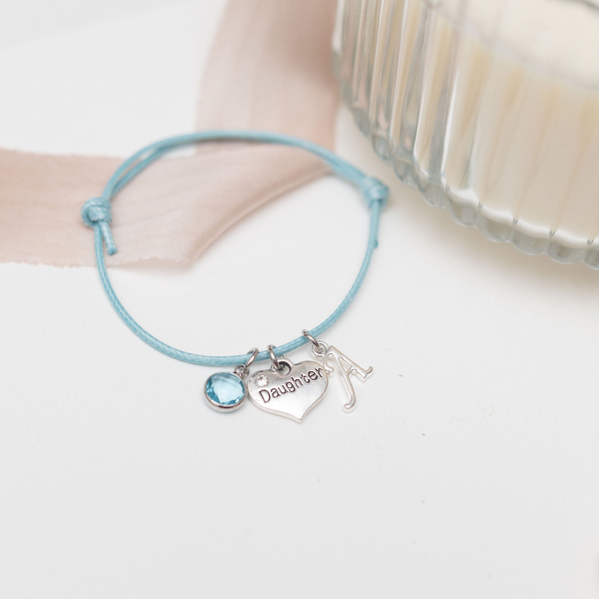 Personalised Daughter Cotton Bracelet