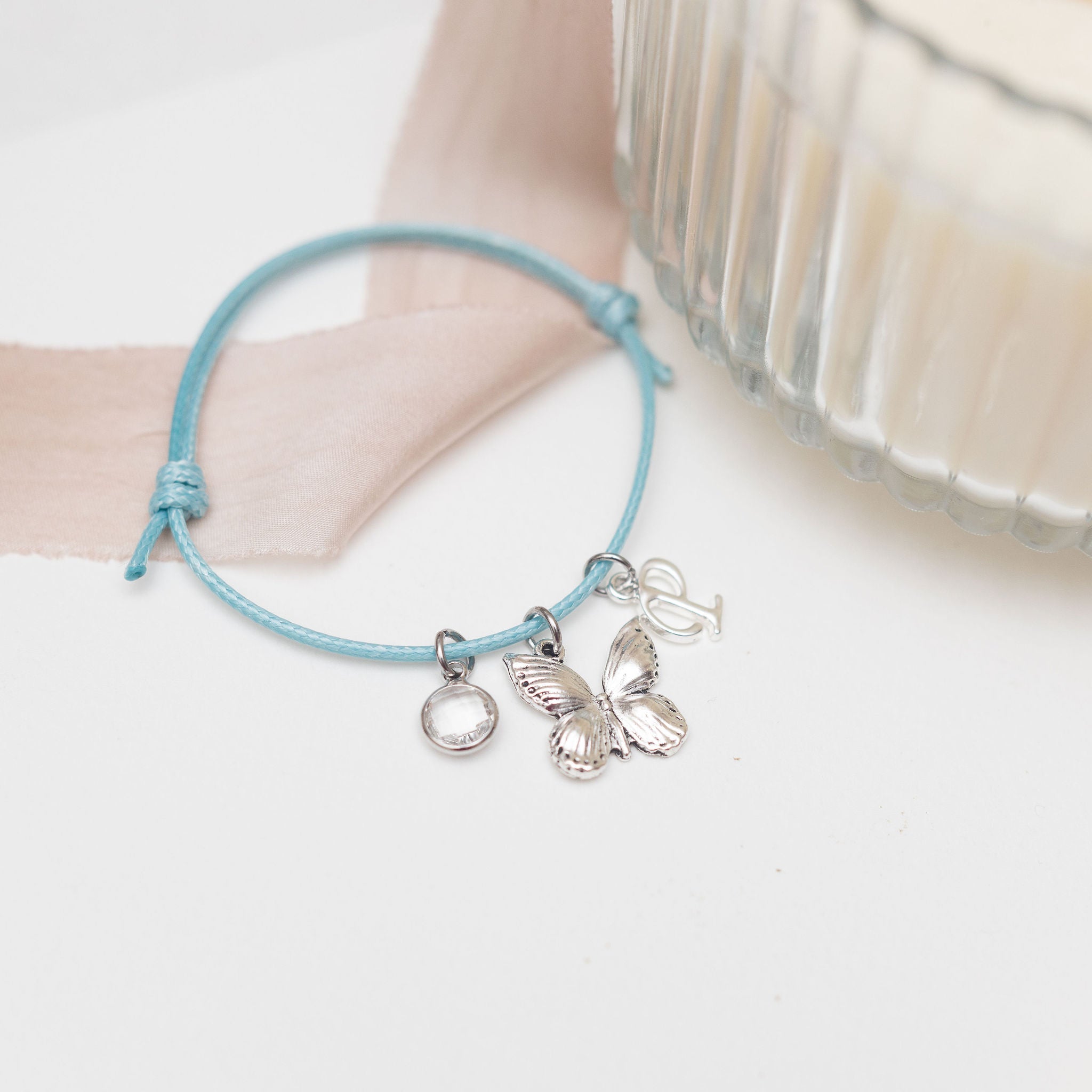 Personalised Butterfly Cotton Bracelet