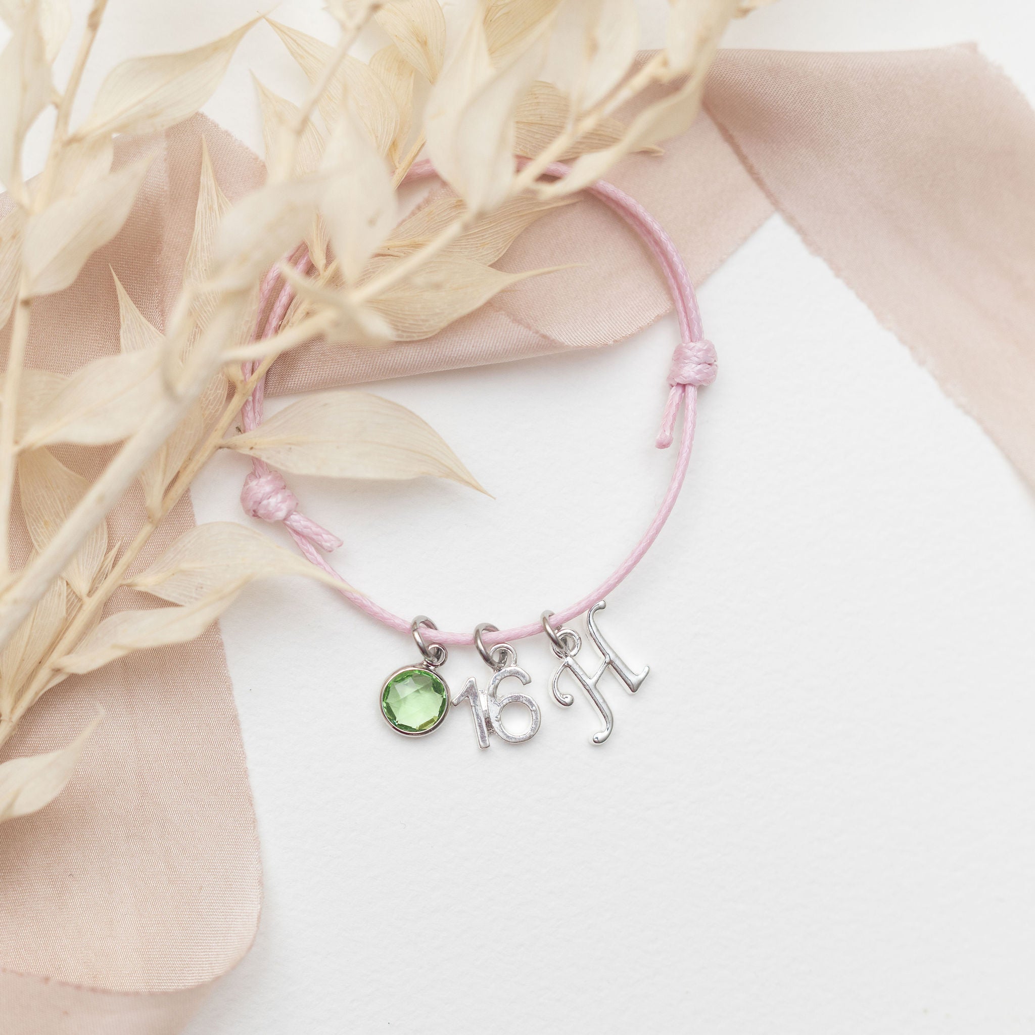 Personalised Special Birthday Number Cotton Bracelet