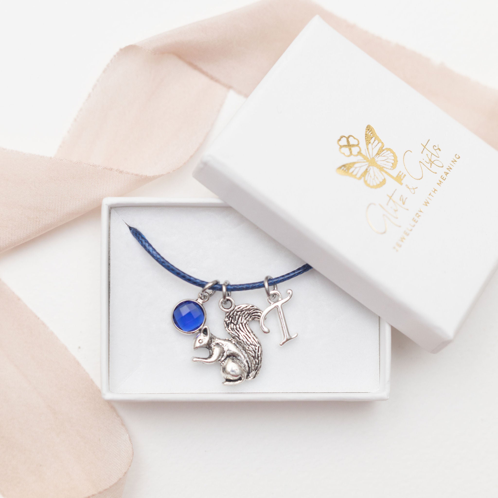 Personalised Squirrel Cotton Bracelet