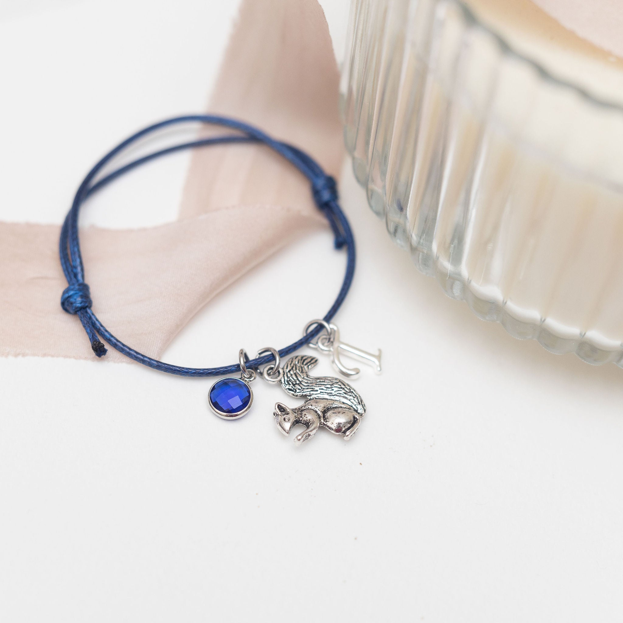 Personalised Squirrel Cotton Bracelet
