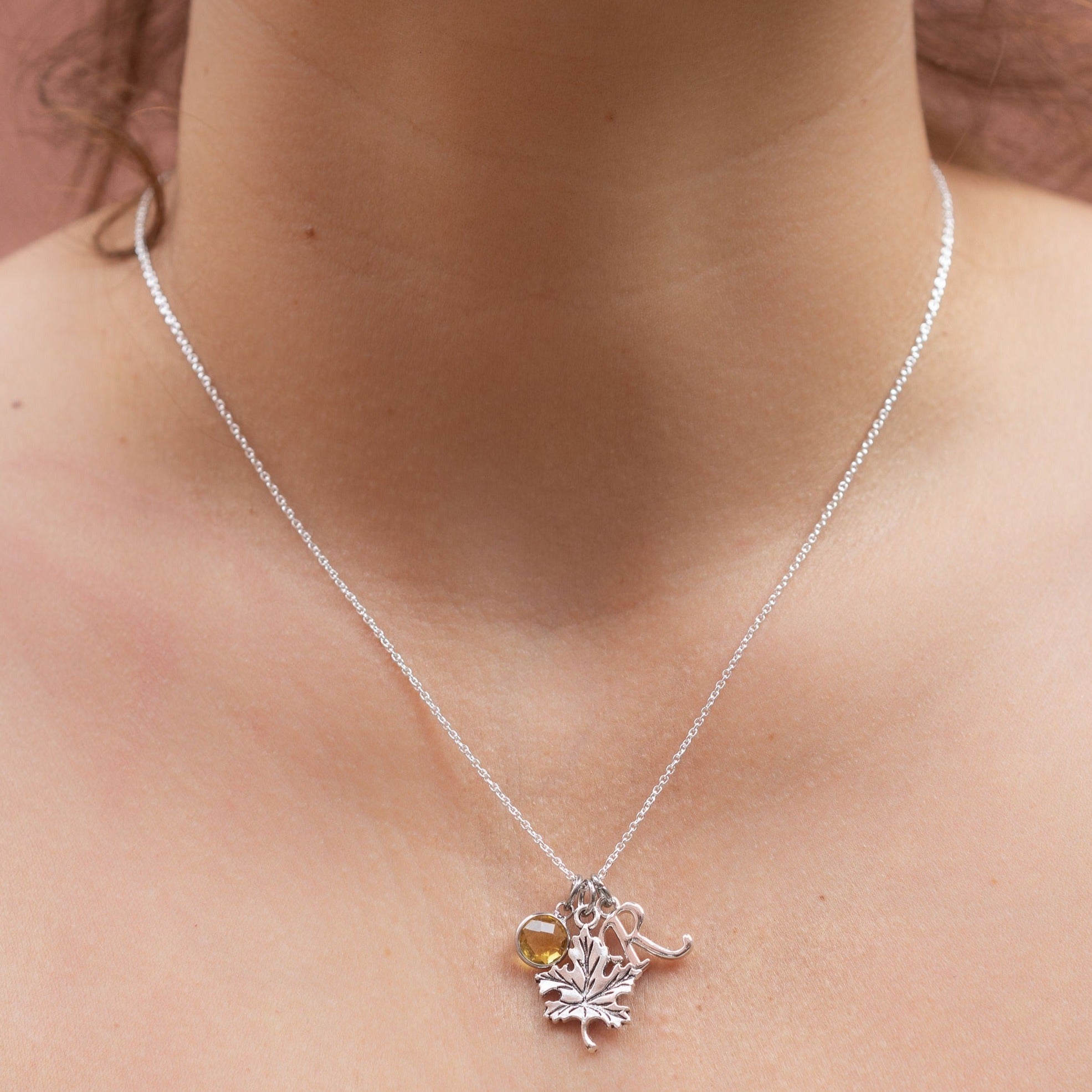Personalised Maple Leaf Necklace