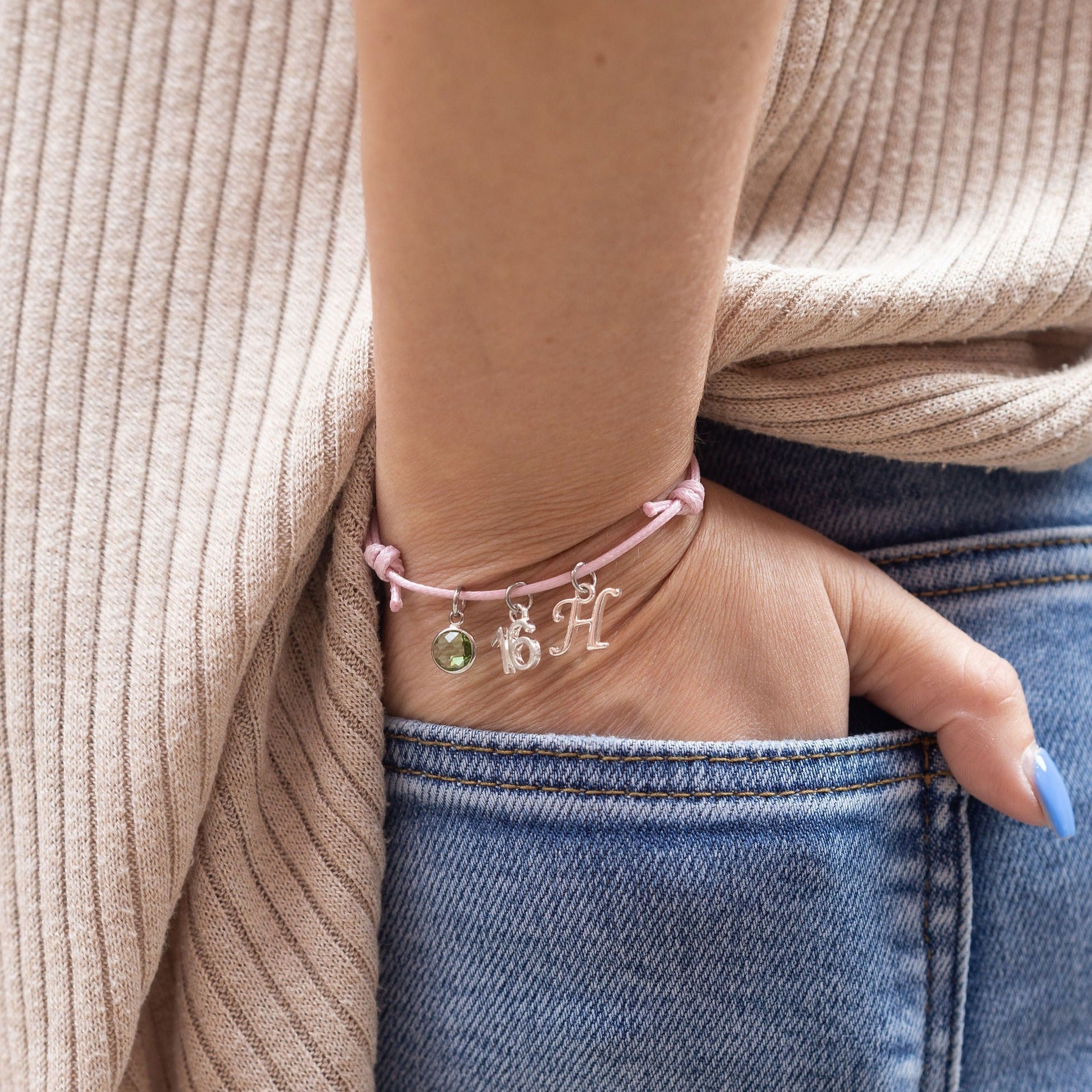 Personalised Special Birthday Number Cotton Bracelet