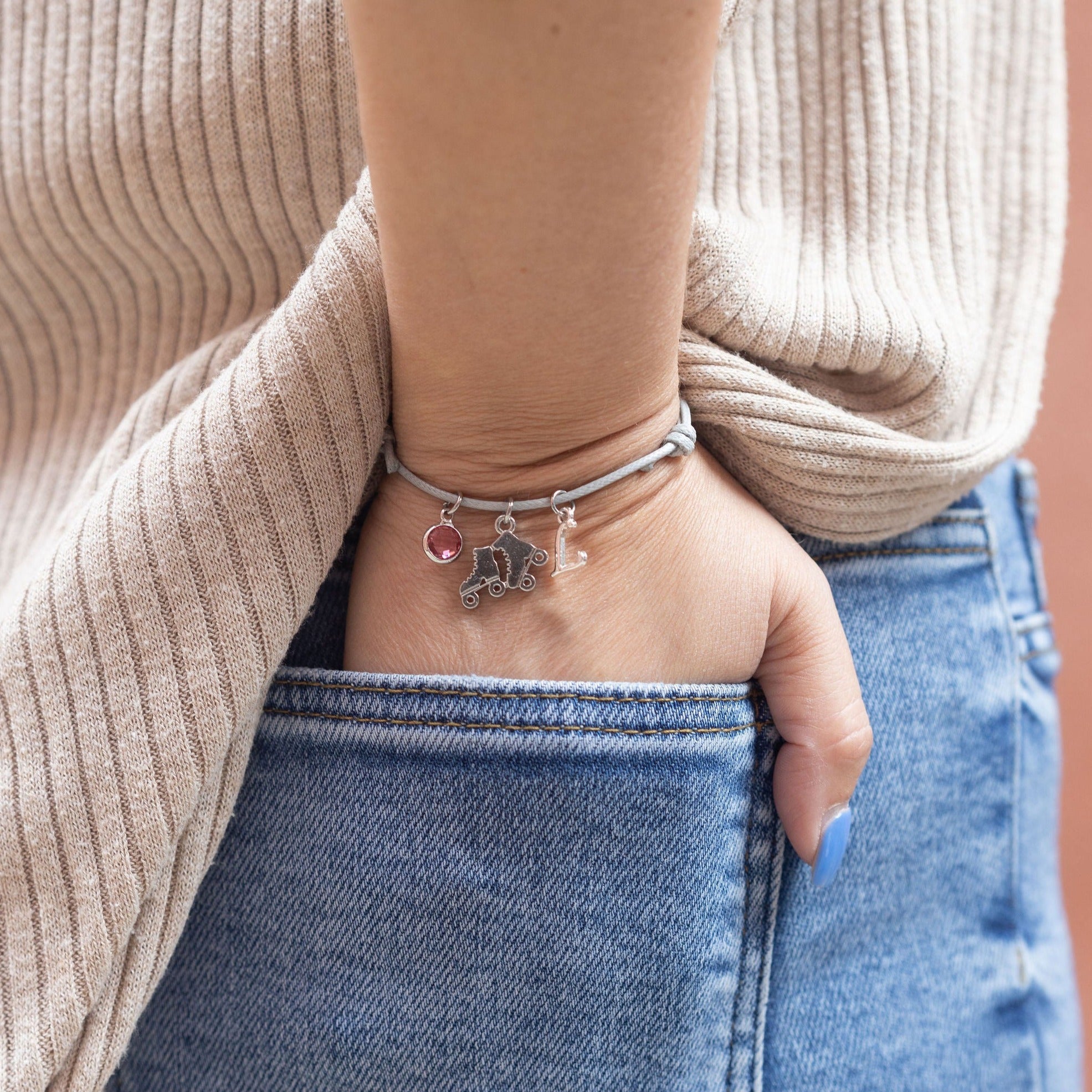 Personalised Roller Skate Cord Bracelet