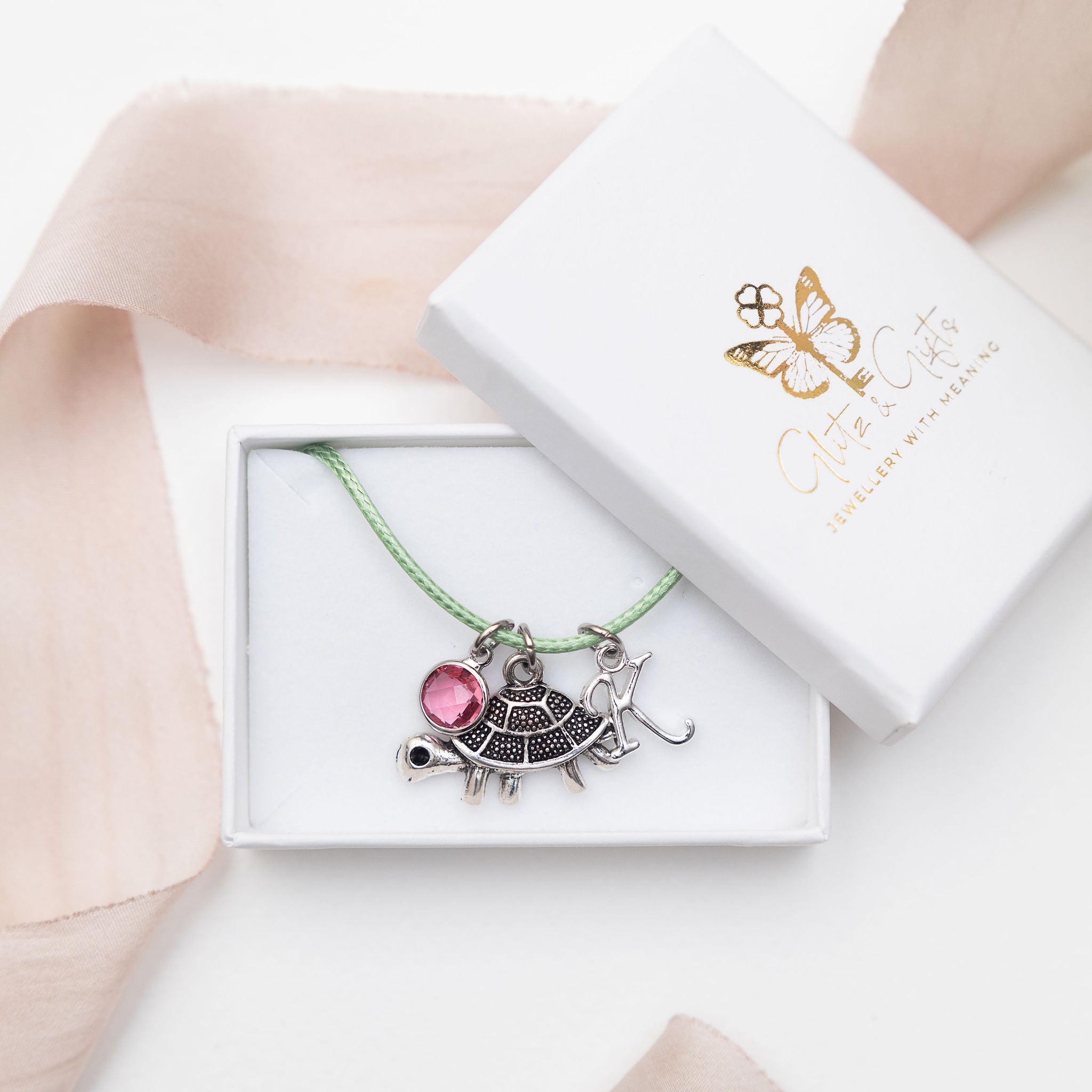 Personalised Tortoise Cord Bracelet