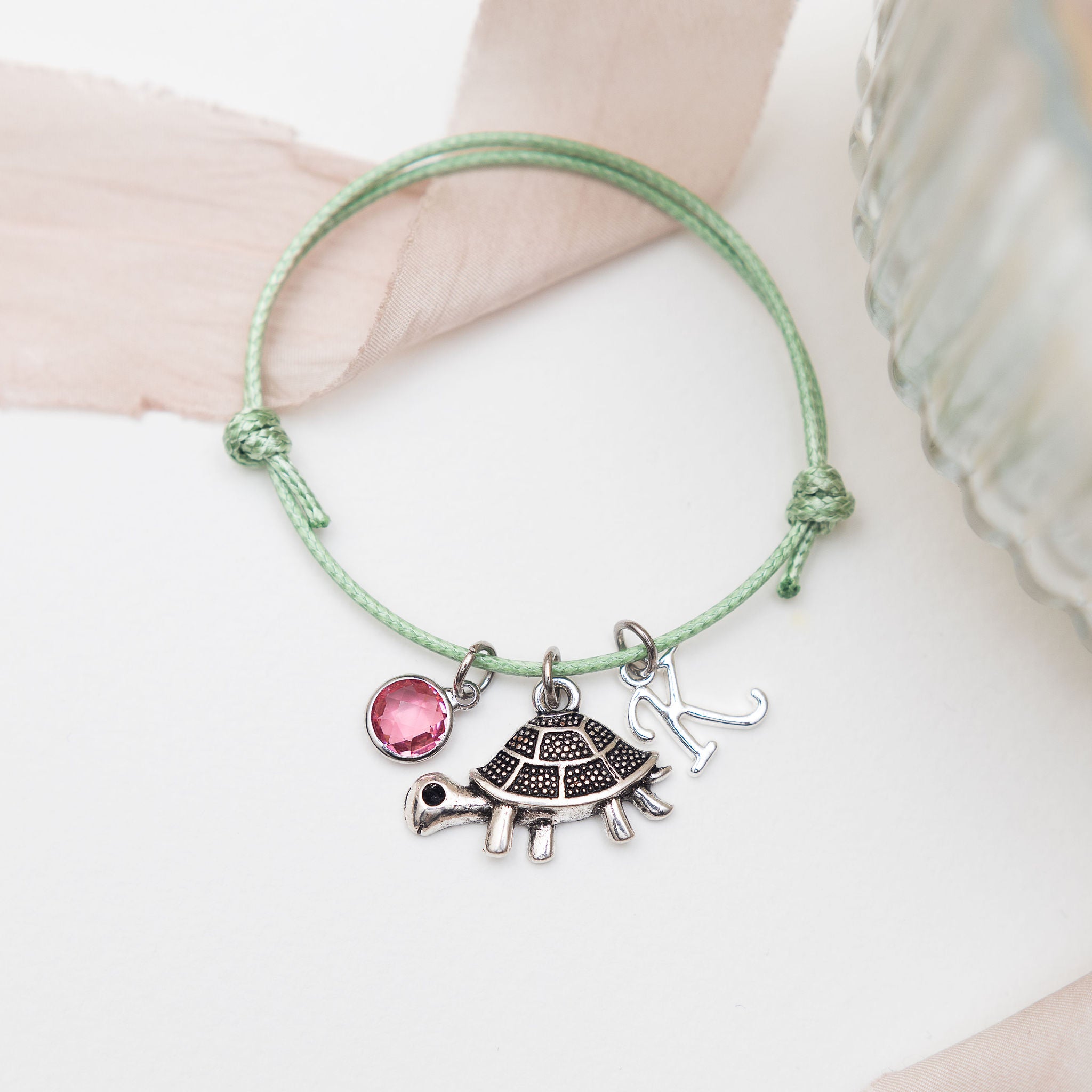 Personalised Tortoise Cord Bracelet