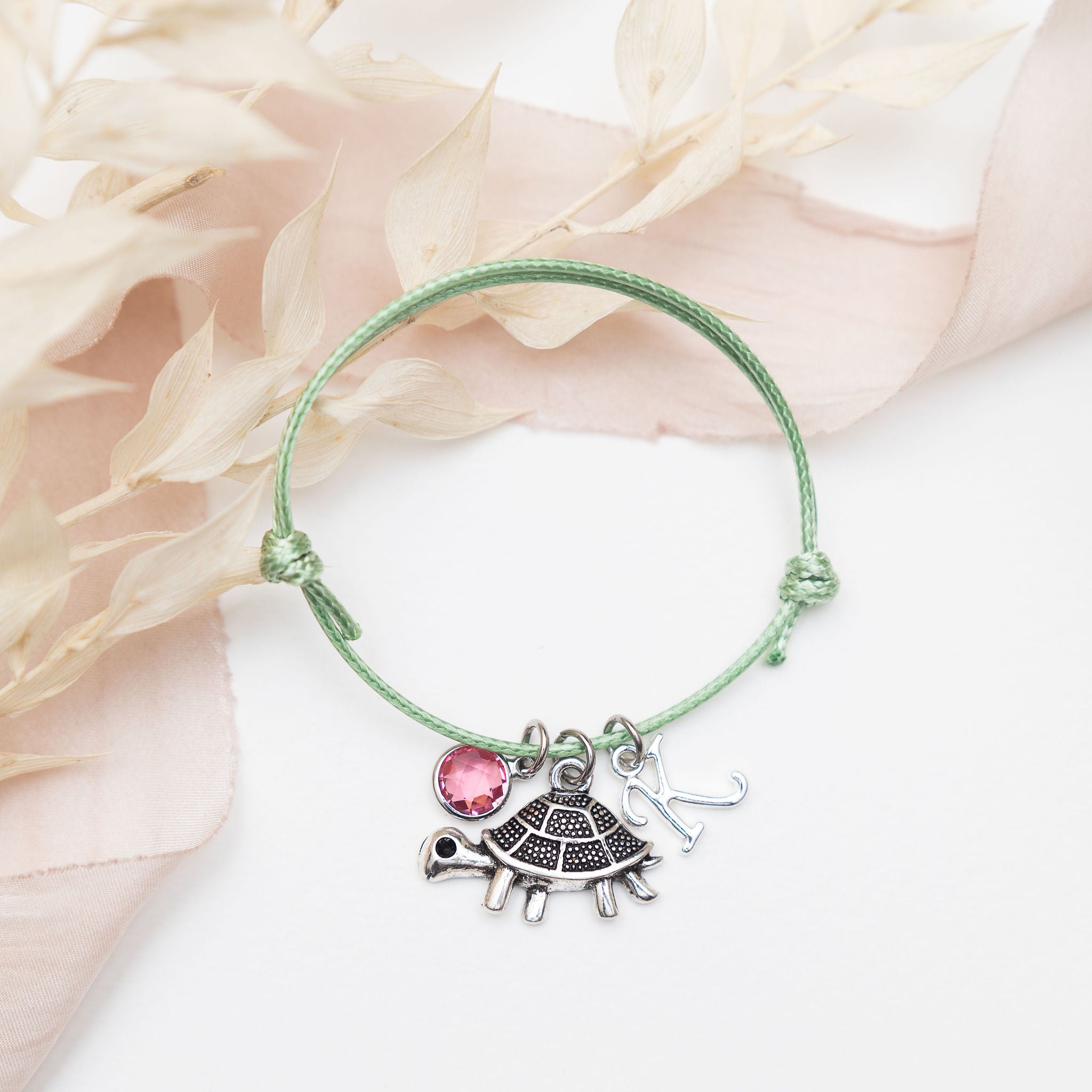 Personalised Tortoise Cord Bracelet