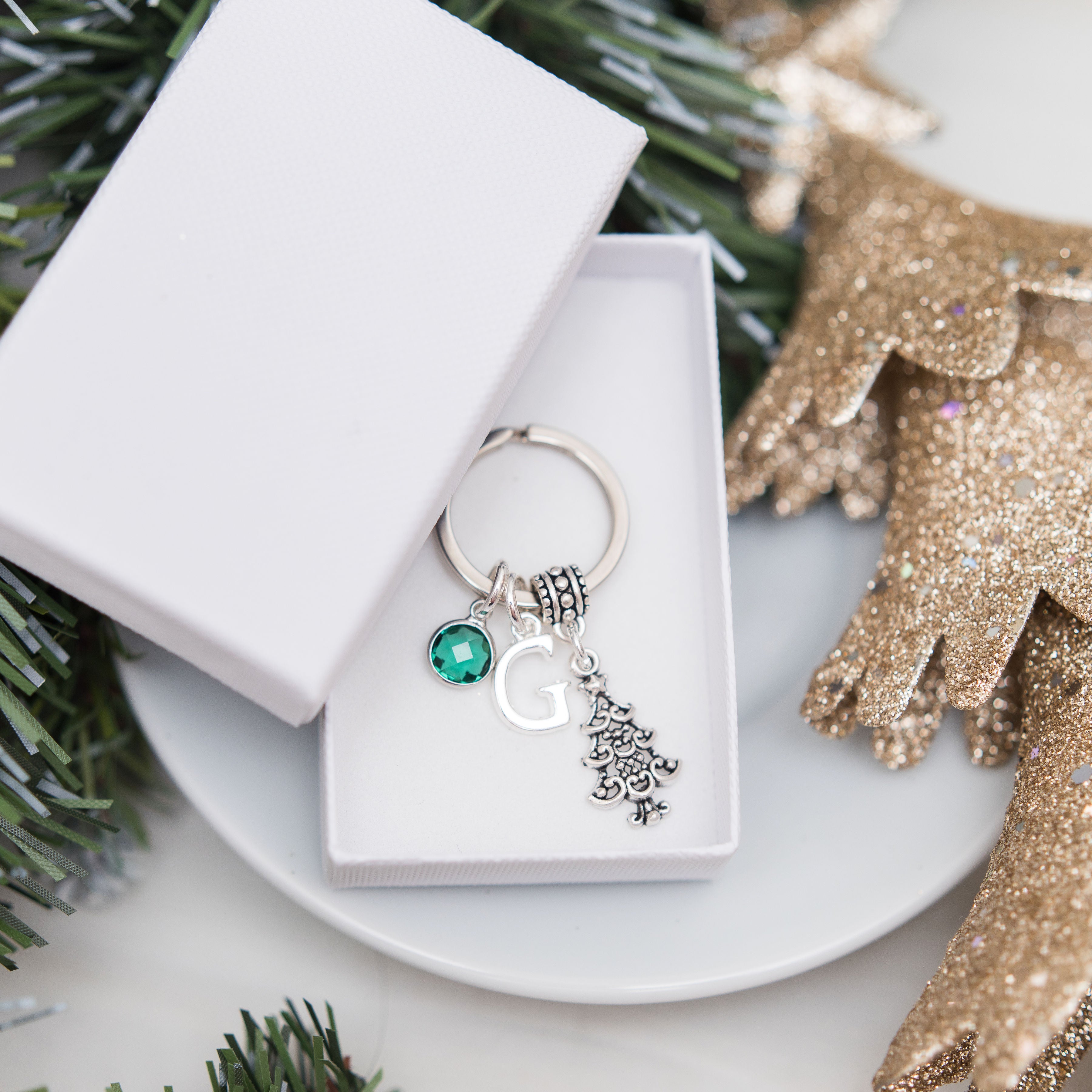 Personalised Christmas Tree Keyring