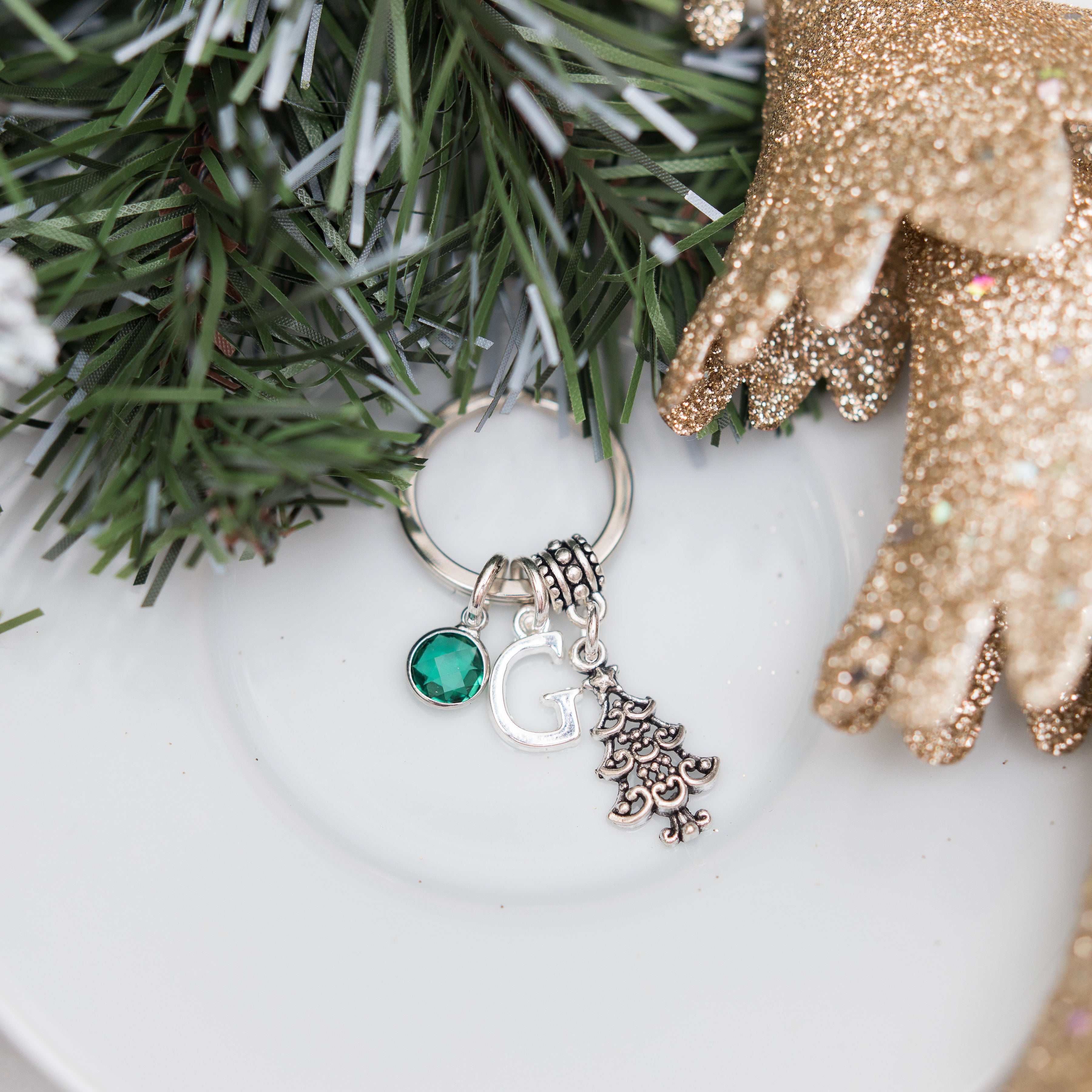 Personalised Christmas Tree Keyring