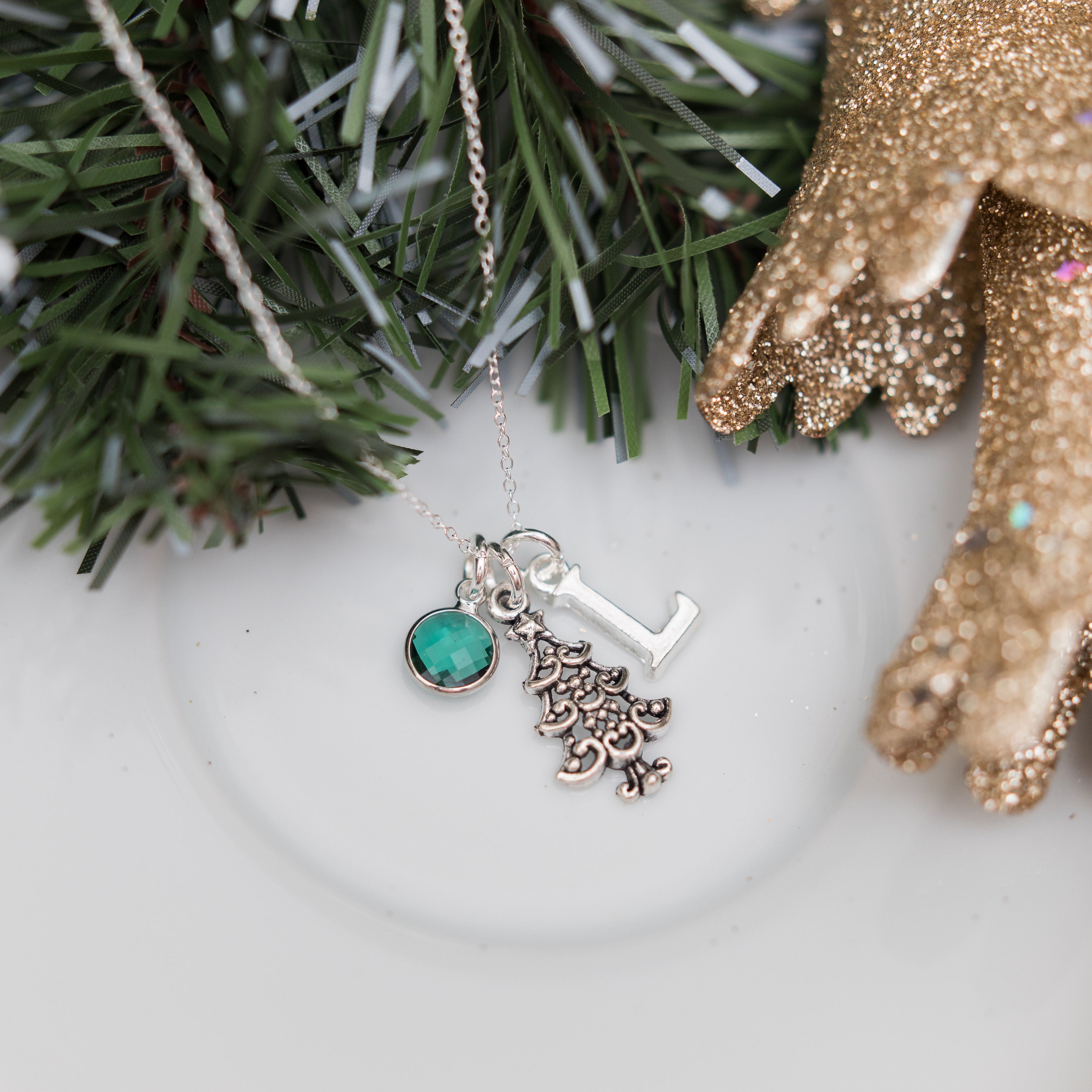 Personalised Christmas Tree Necklace