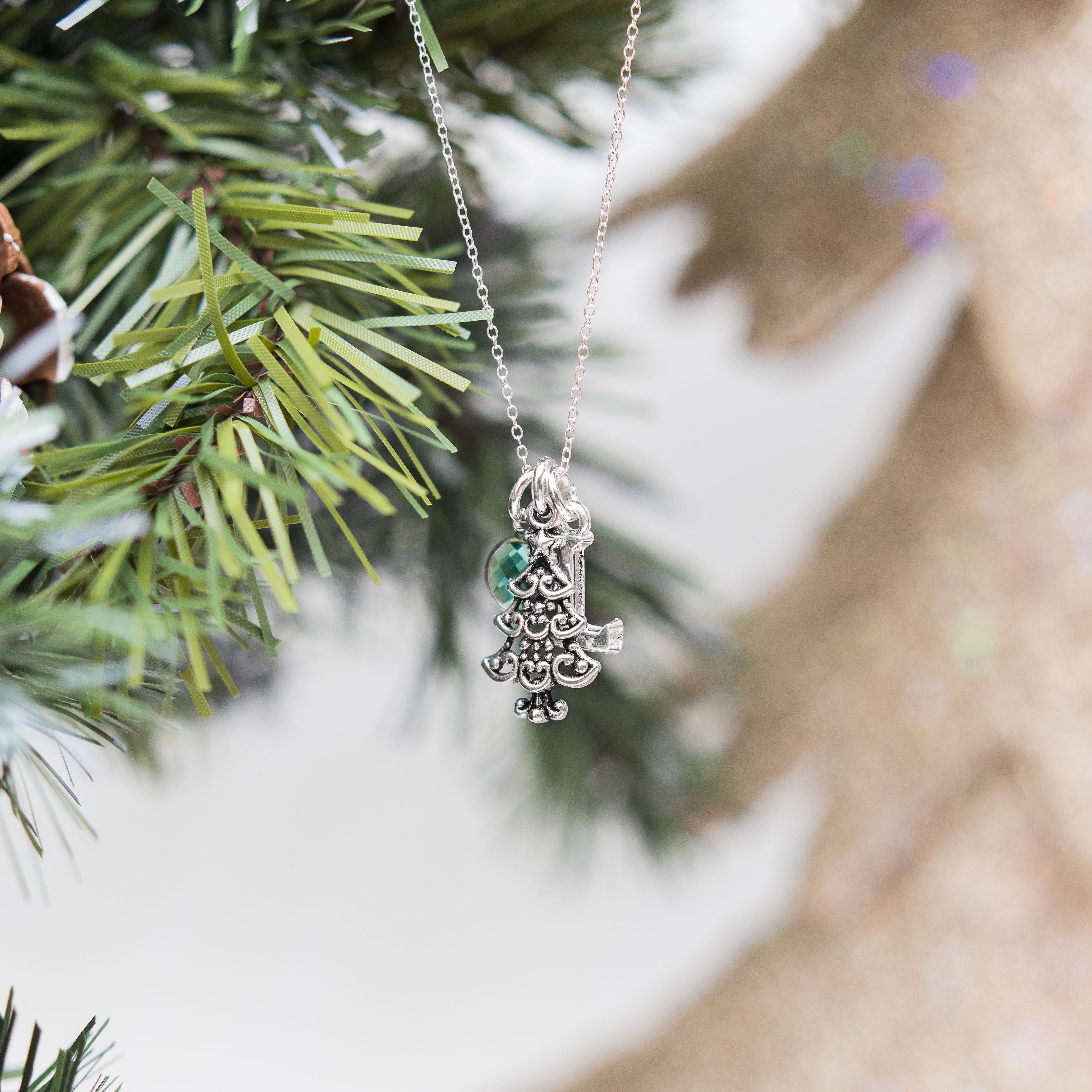Personalised Christmas Tree Necklace