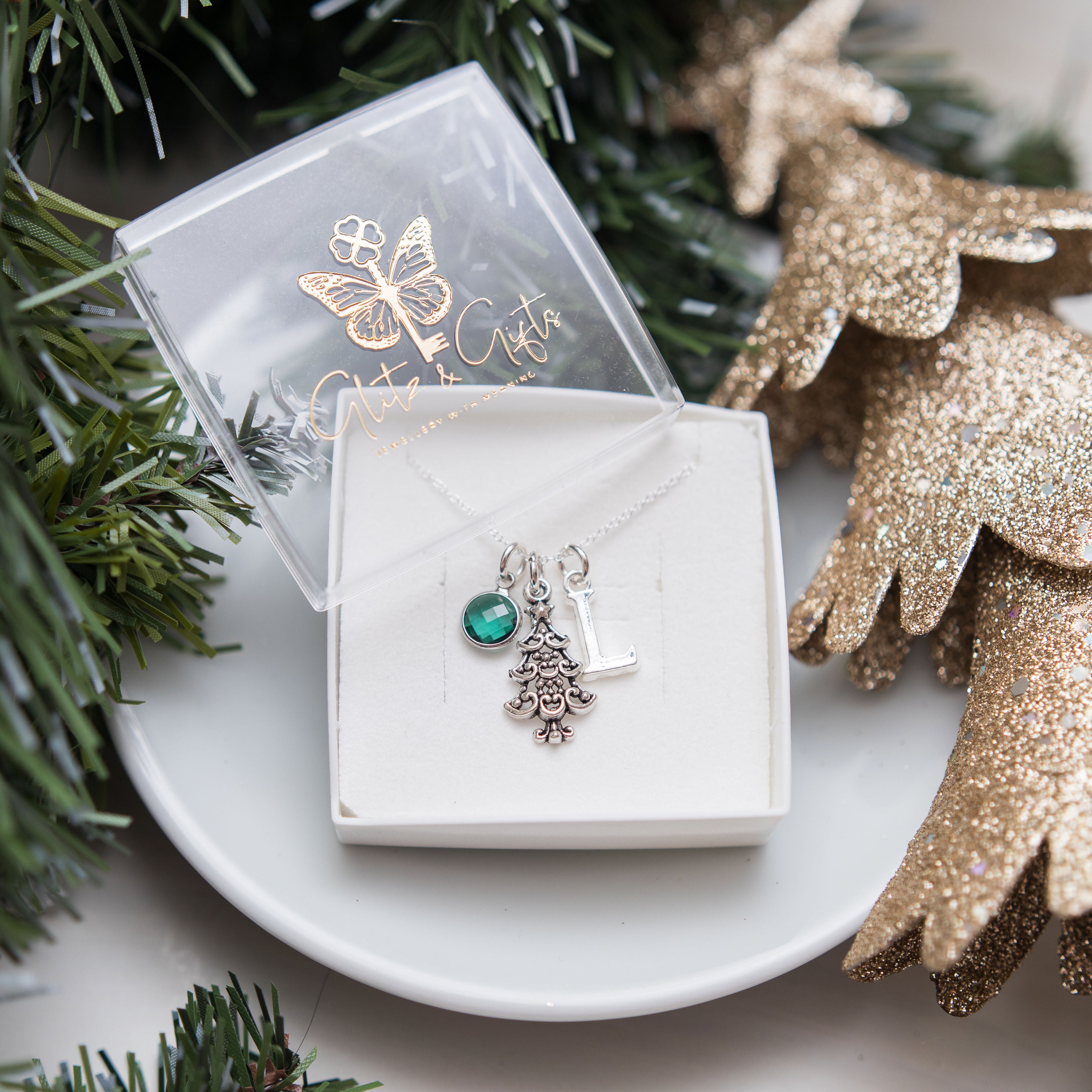 Personalised Christmas Tree Necklace