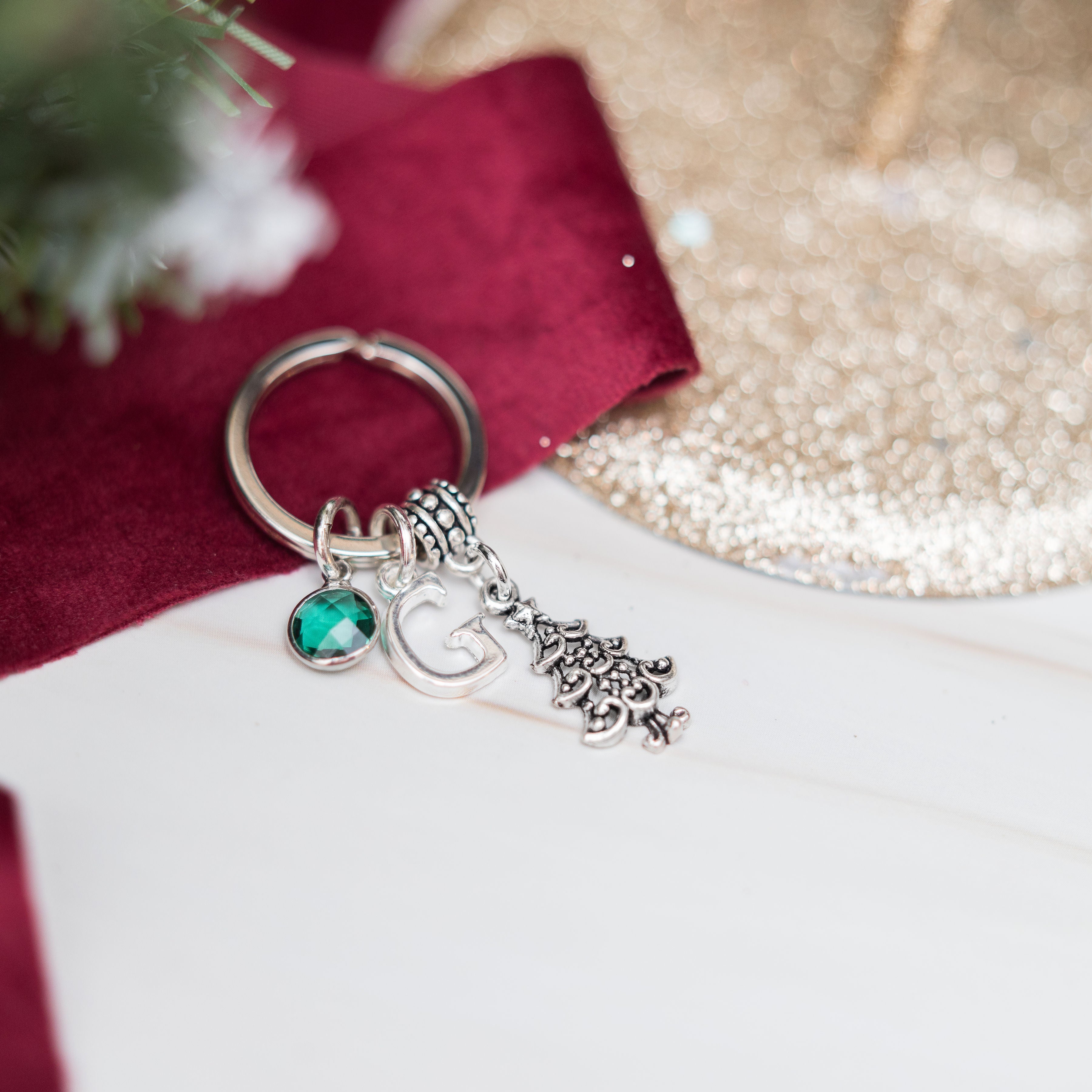 Personalised Christmas Tree Keyring