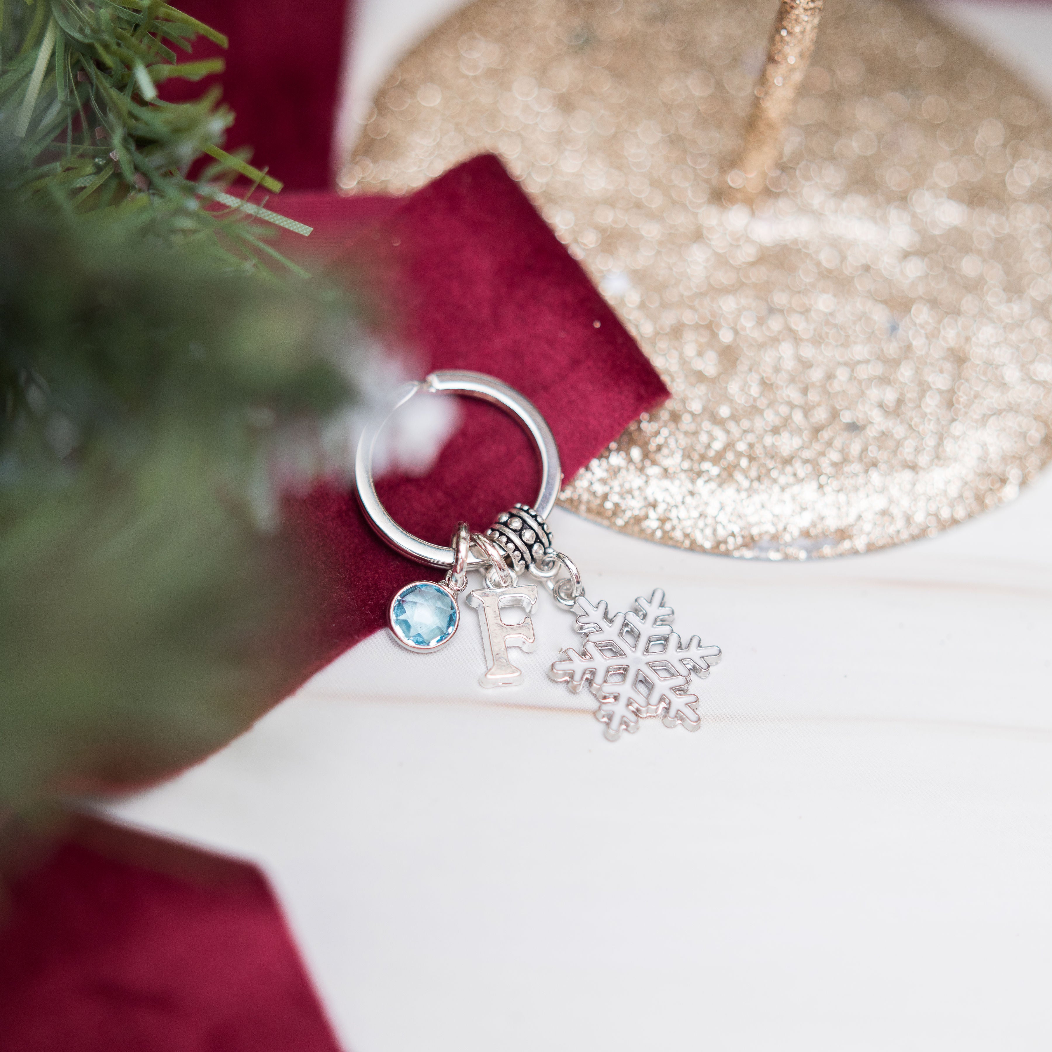 Personalised Snowflake Keyring