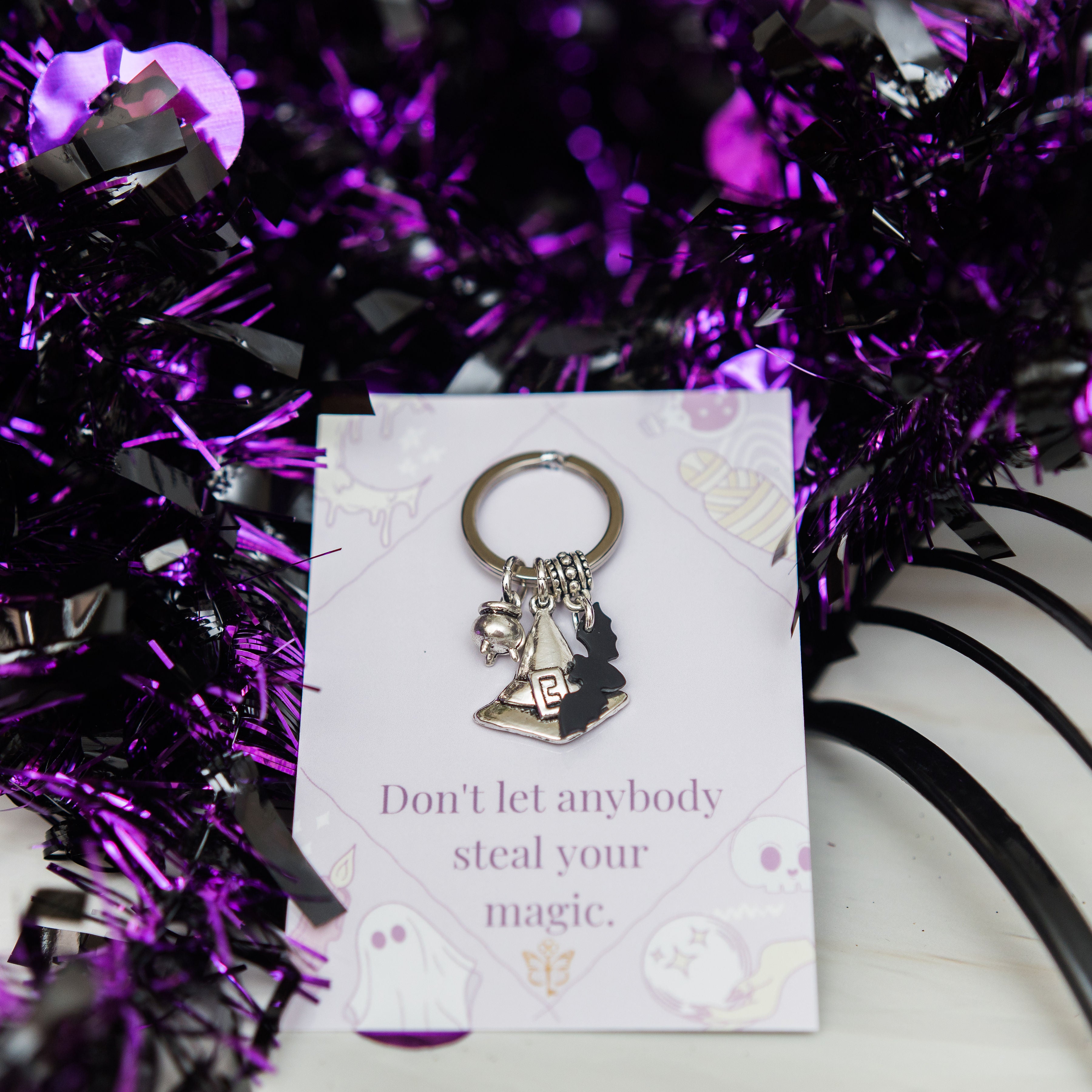 Witch Keyring on Display Card 