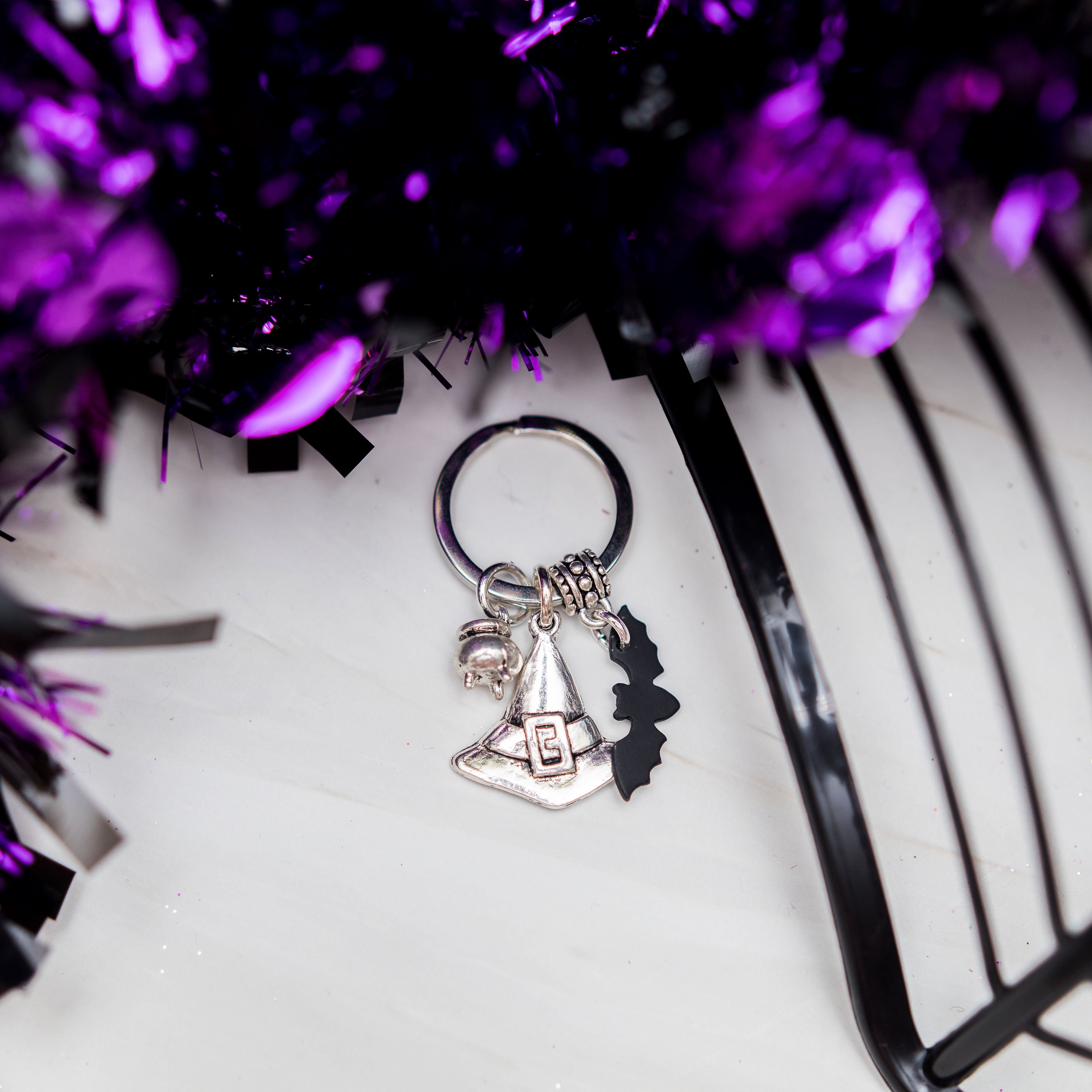 Witch Keyring on Display Card 