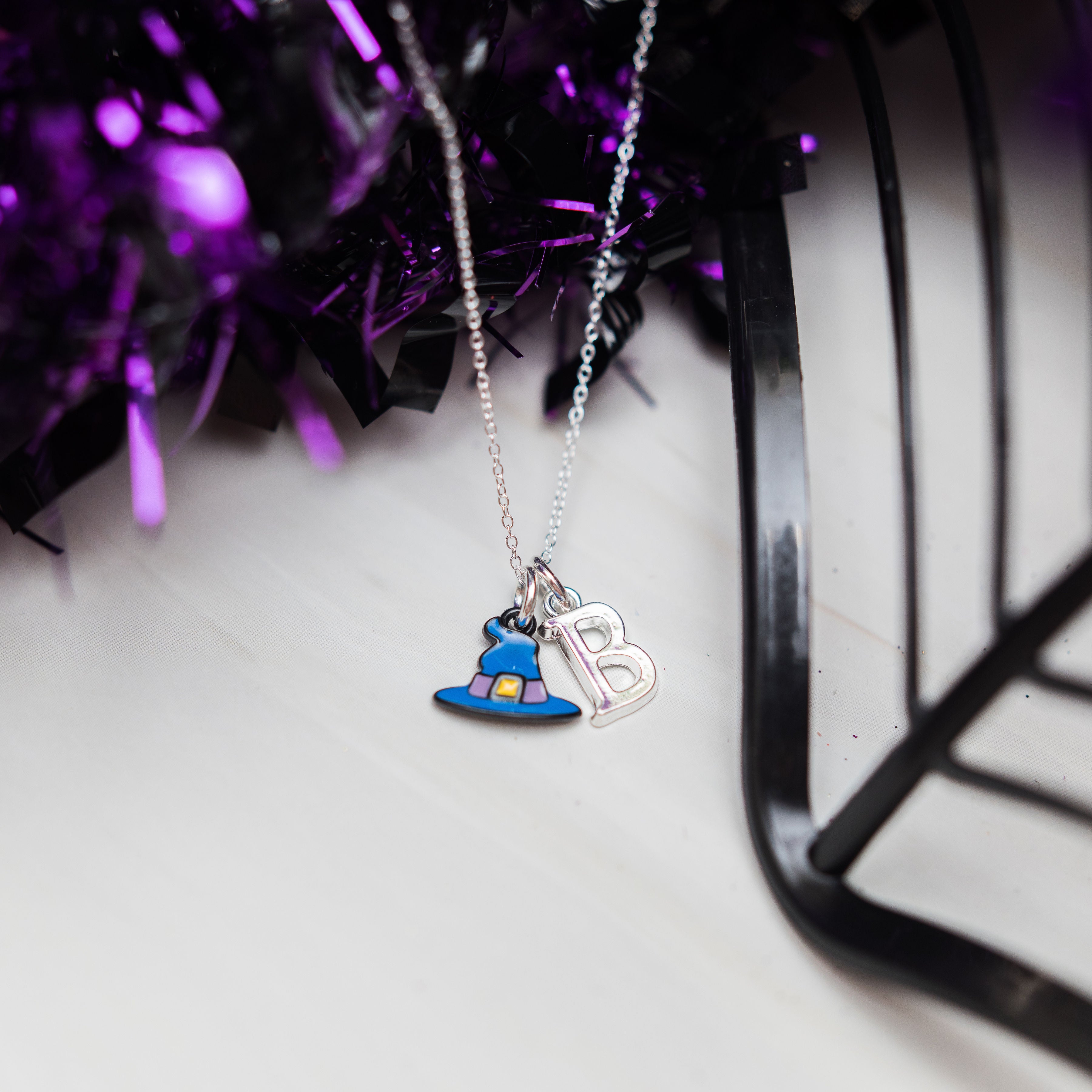 Personalised Enamel Witch Hat Necklace