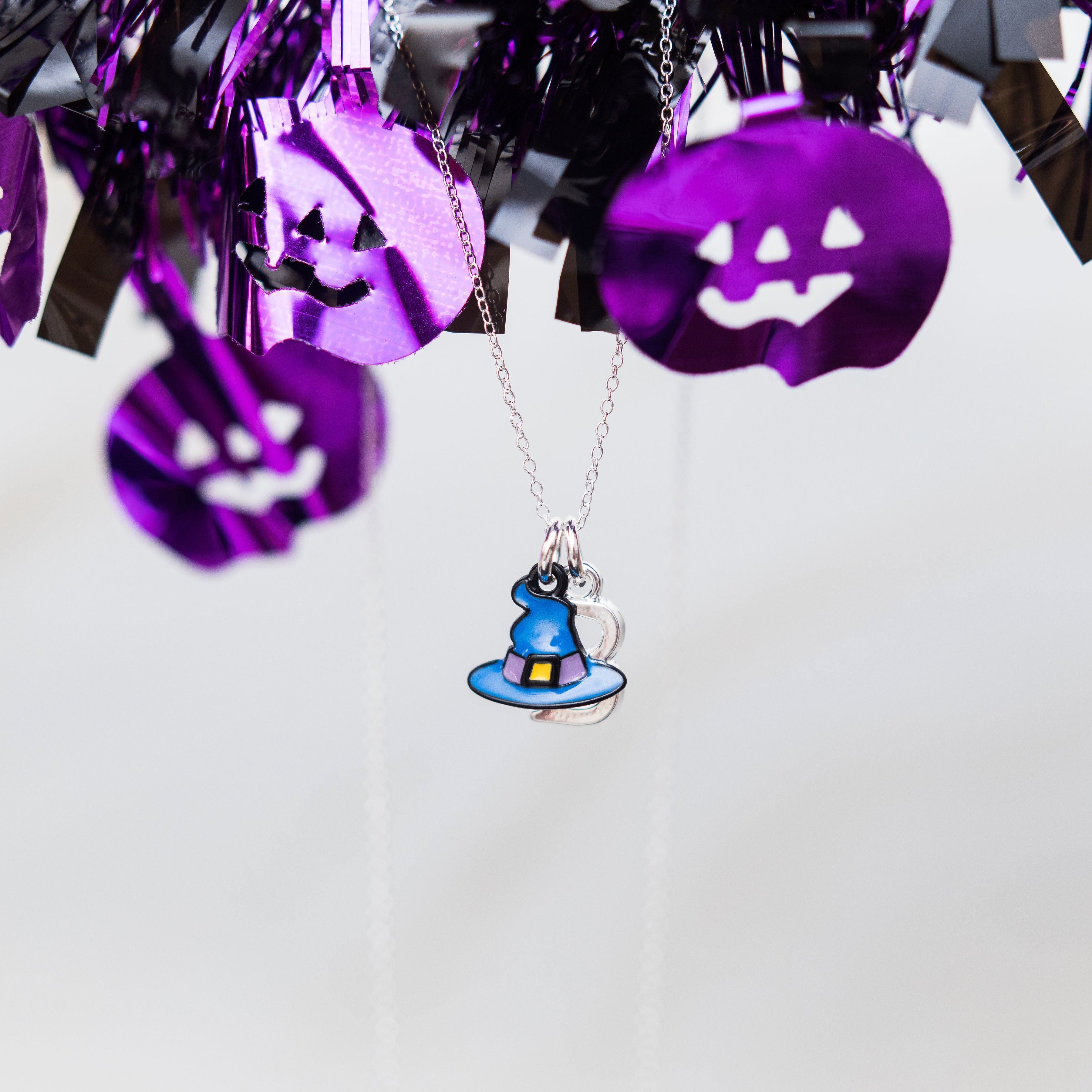 Personalised Enamel Witch Hat Necklace