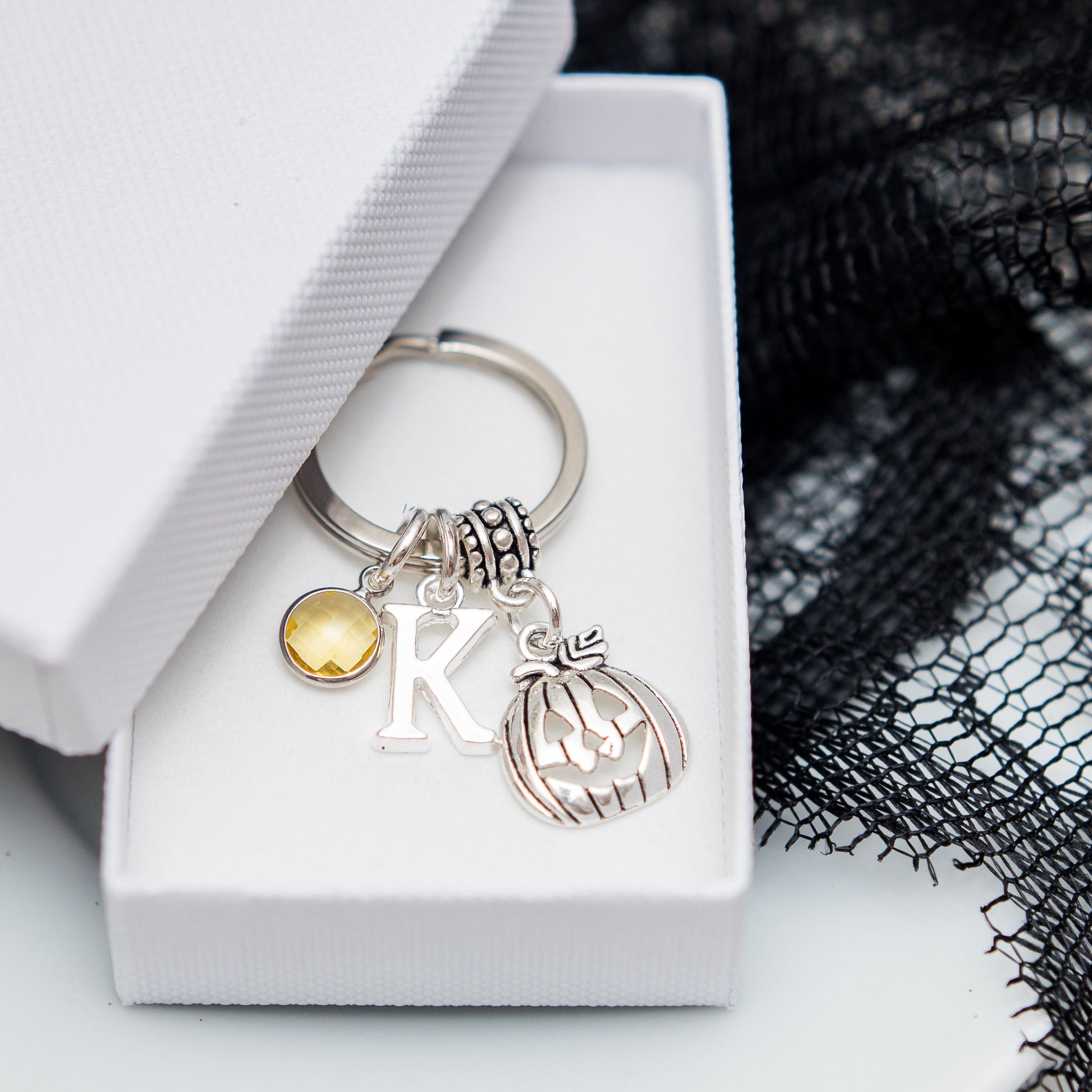 Personalised Pumpkin Keyring