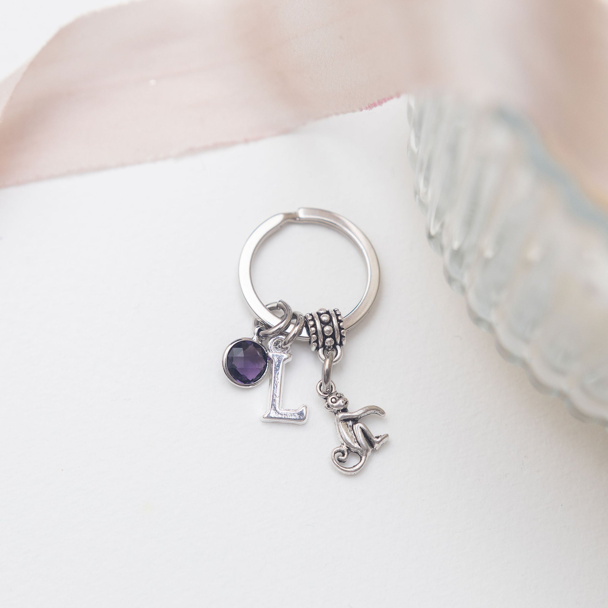 Personalised Monkey Keyring