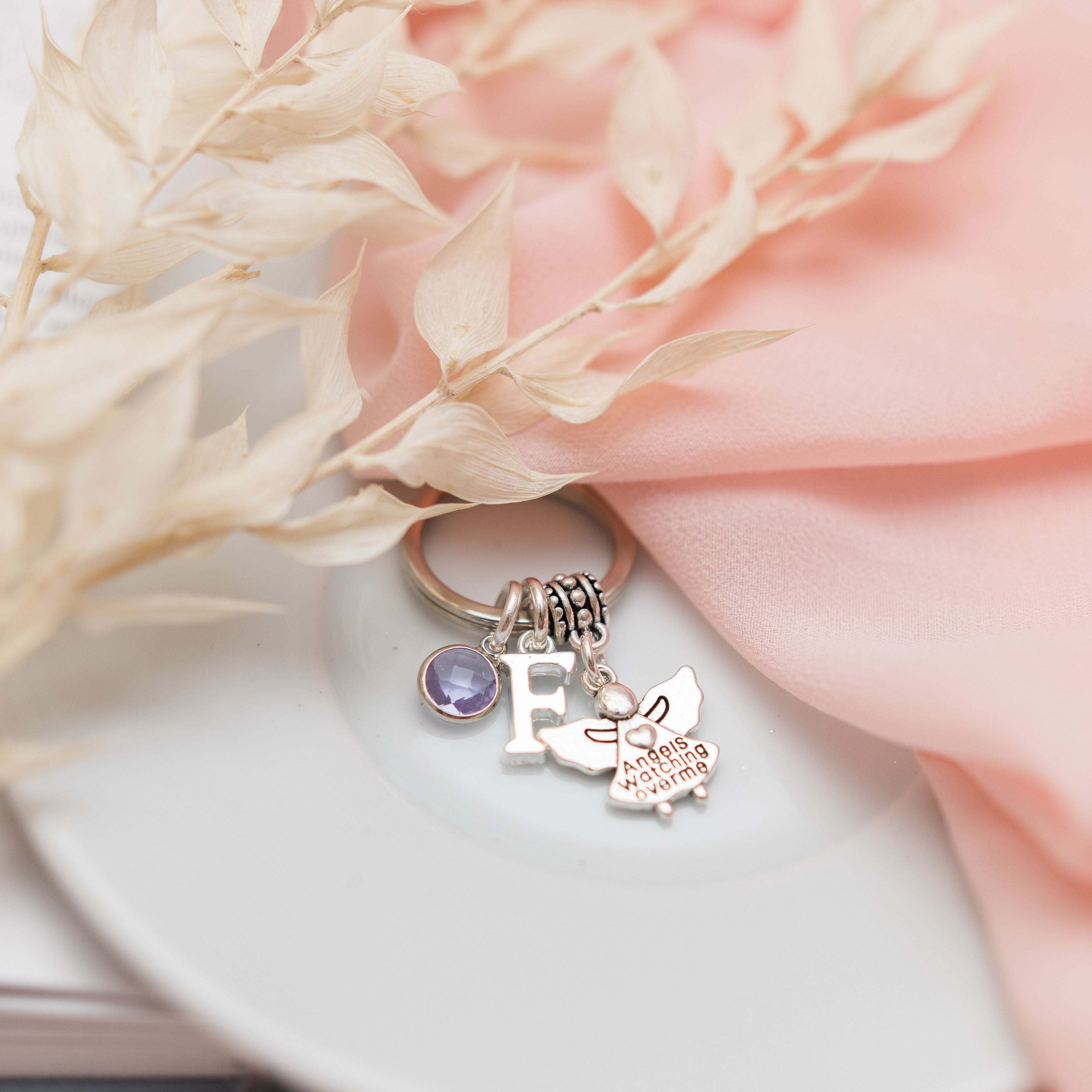 Personalised Guardian Angel Keyring