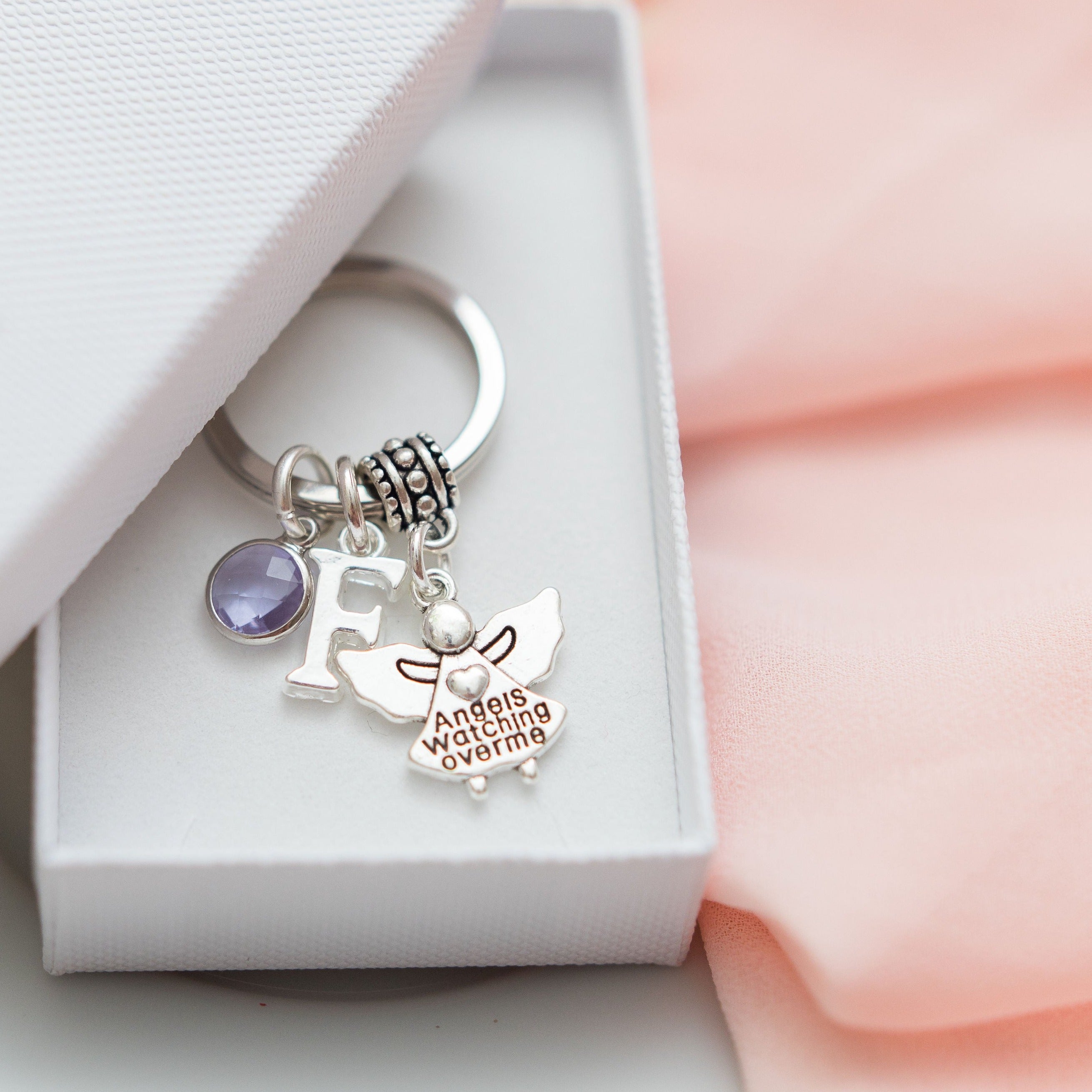 Personalised Guardian Angel Keyring