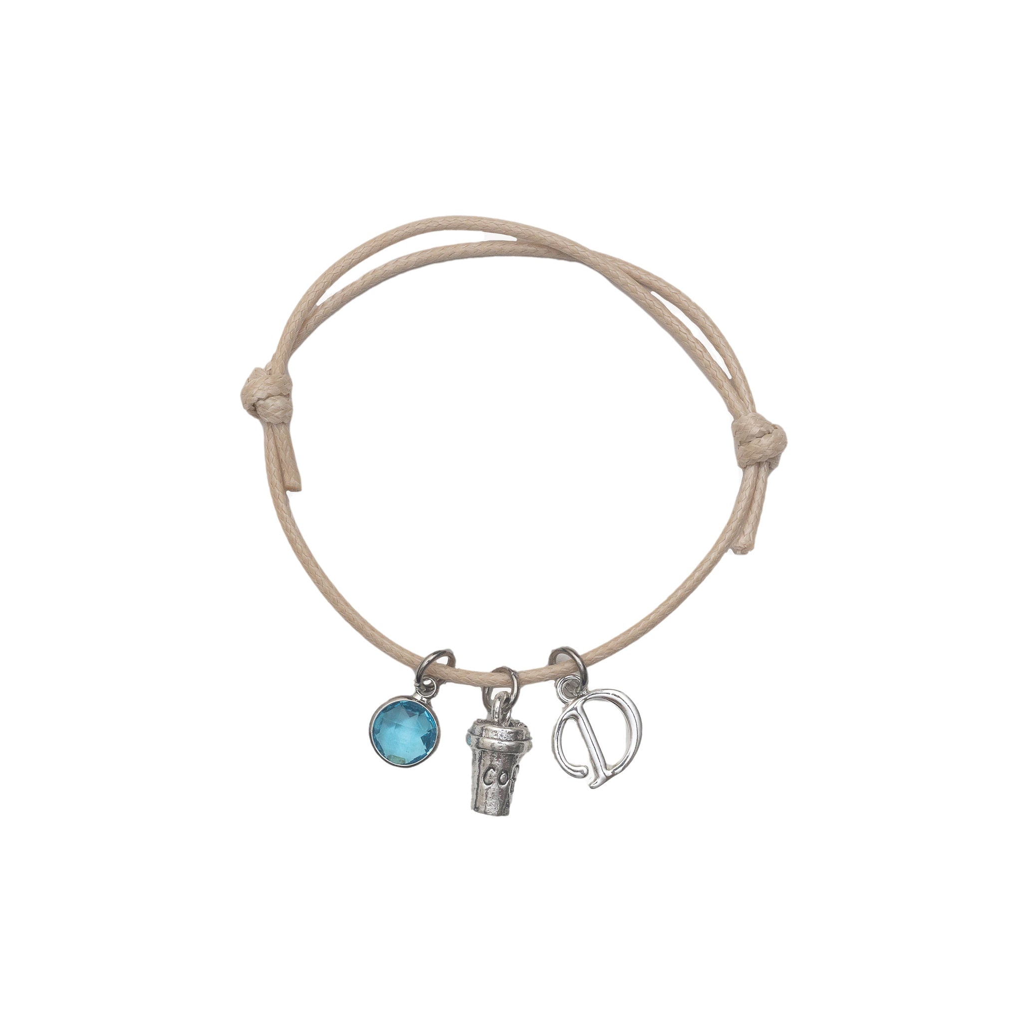 Personalised Coffee Cotton Bracelet