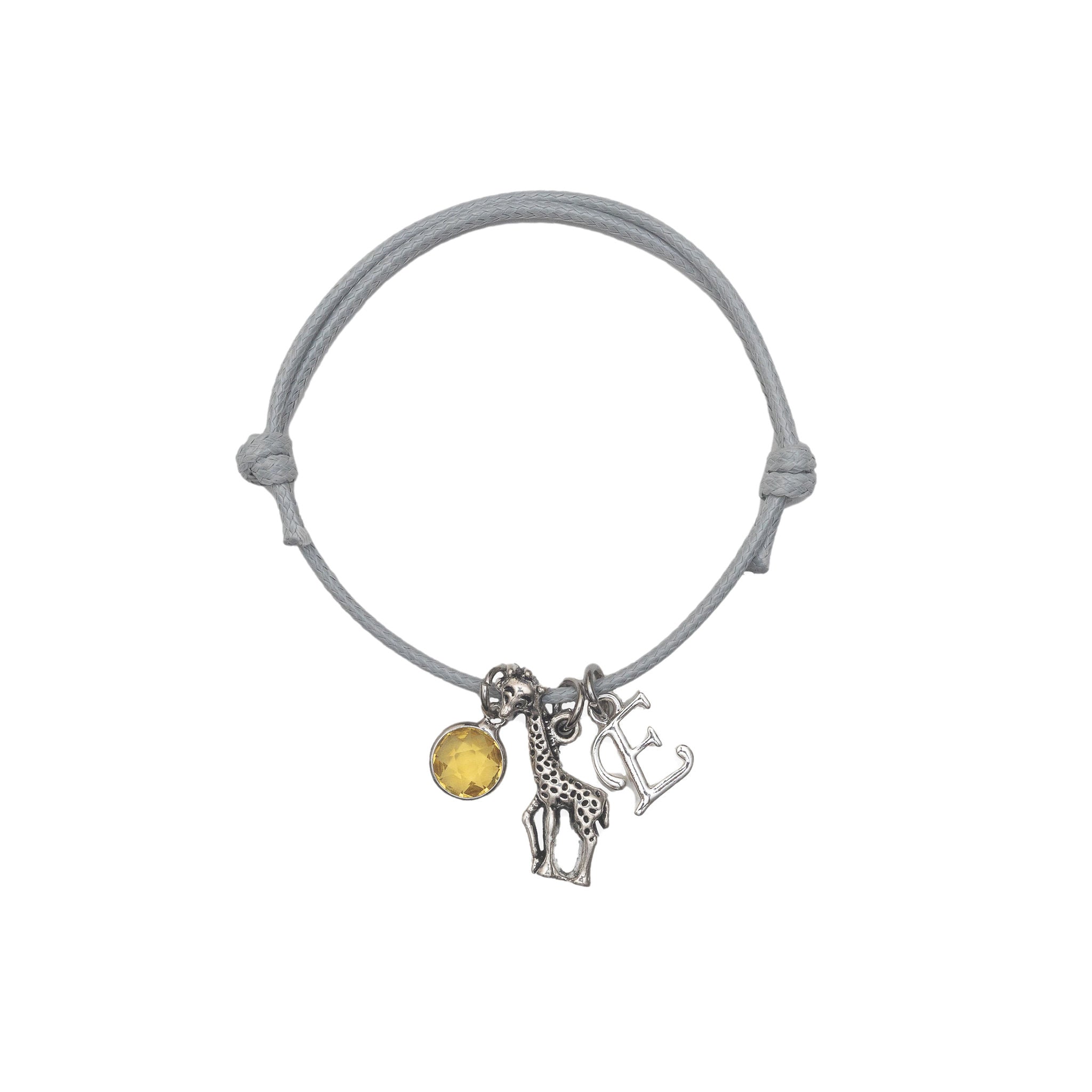 Personalised Giraffe Cord Bracelet