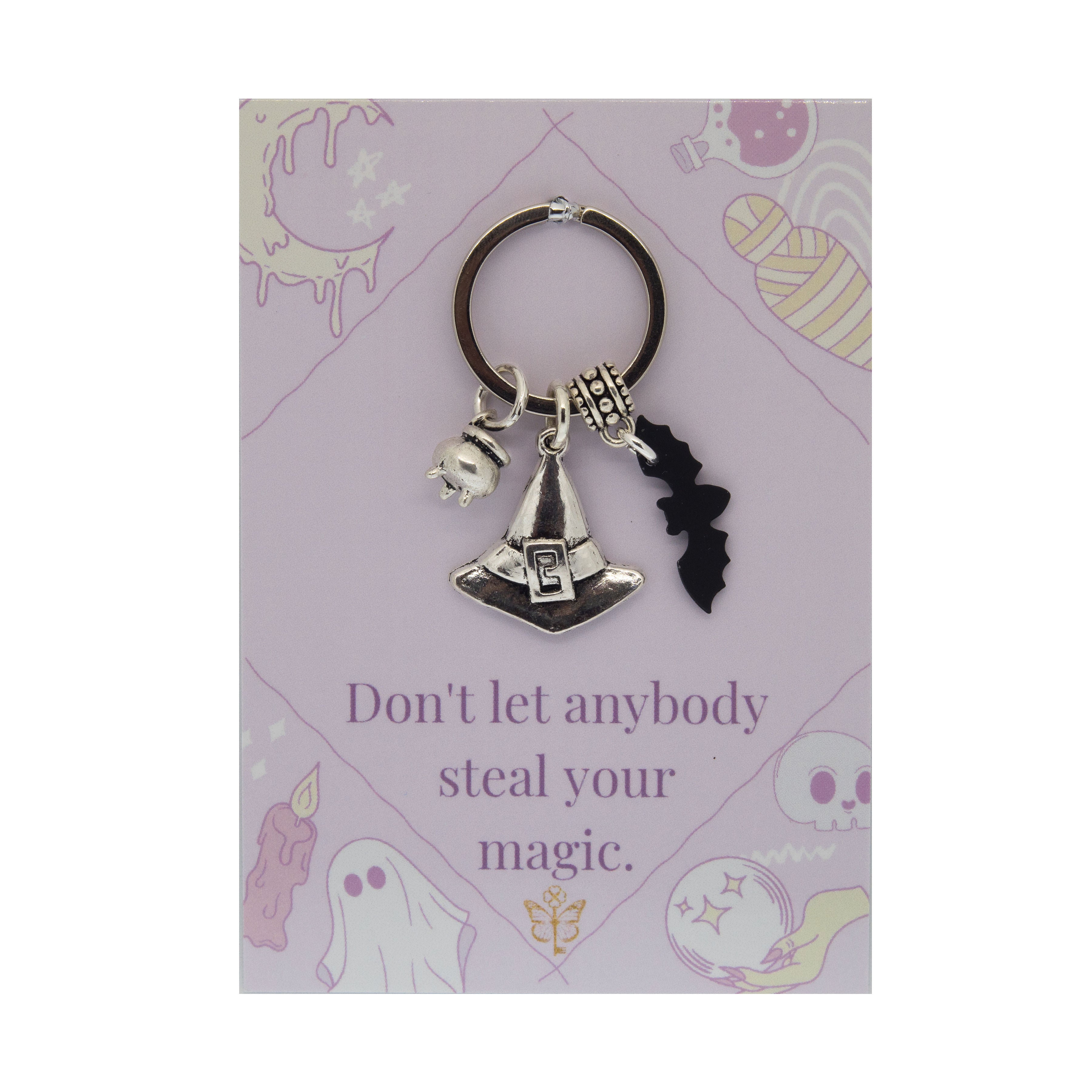 Witch Keyring on Display Card 