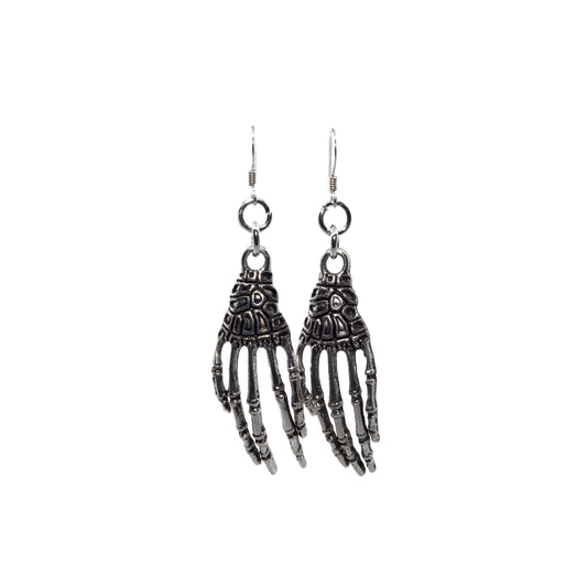 Skelton Hand Charm Earrings