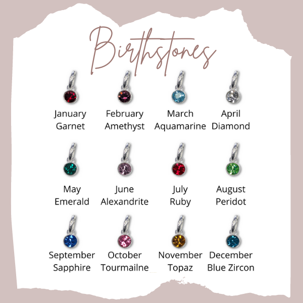 Sterling Silver Angel Wing Bracelet Personalised Birthstone and Letter