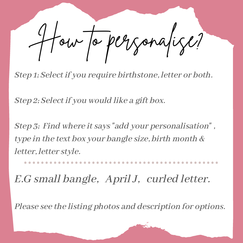 Personalised Snowflake Bangle