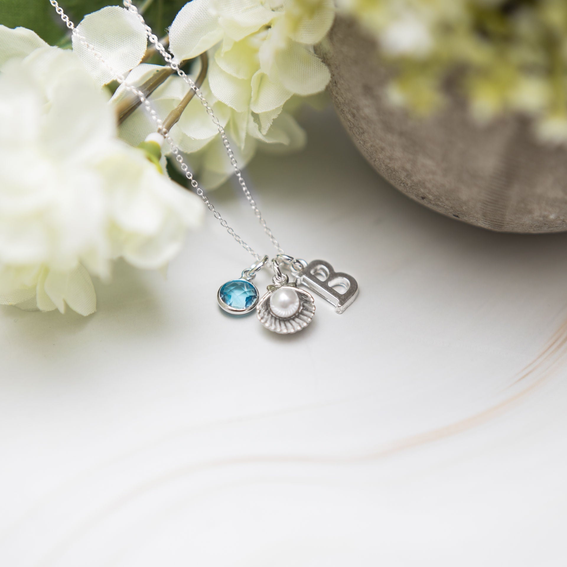 Personalised Pearl Shell Necklace