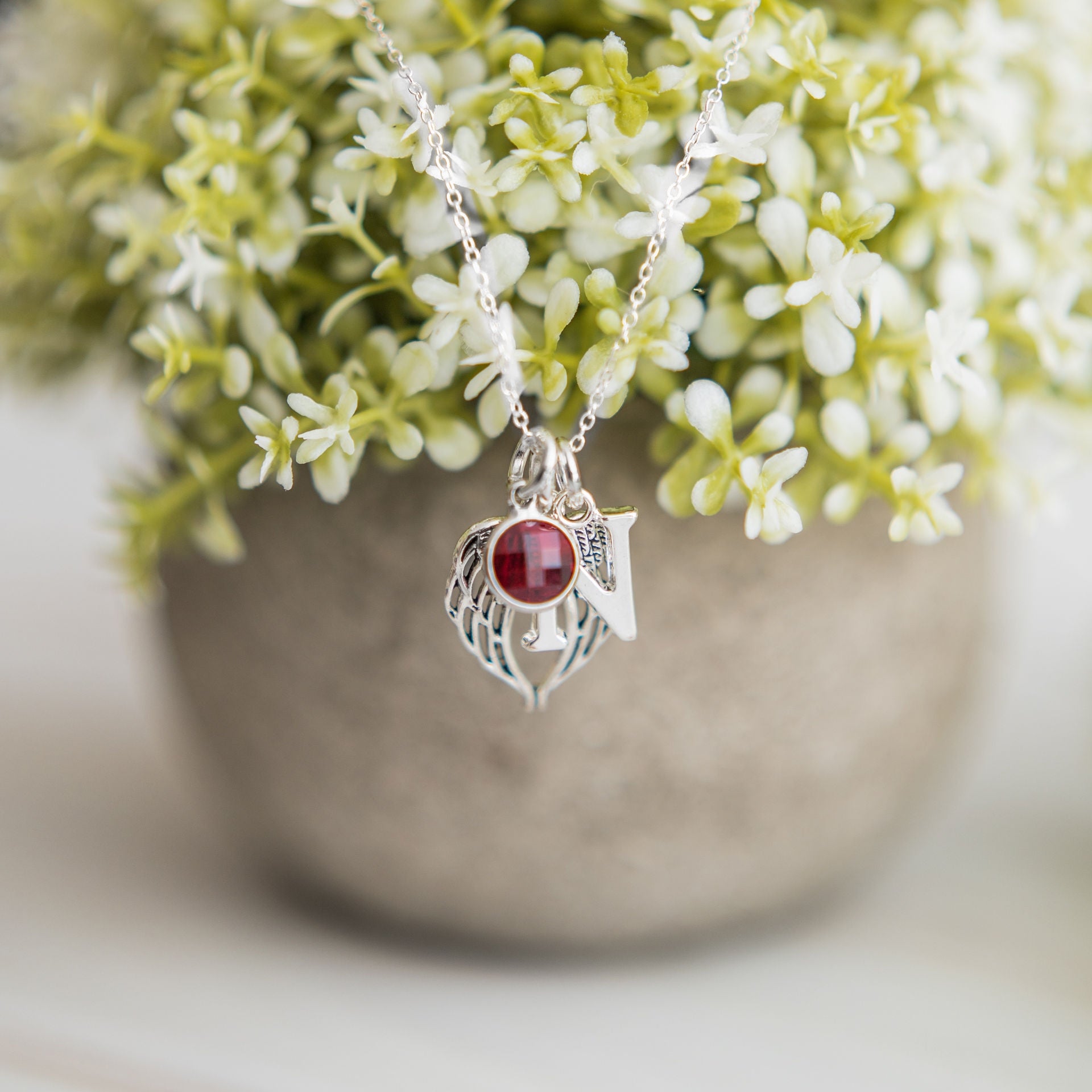 Personalised Angel Wing Necklace