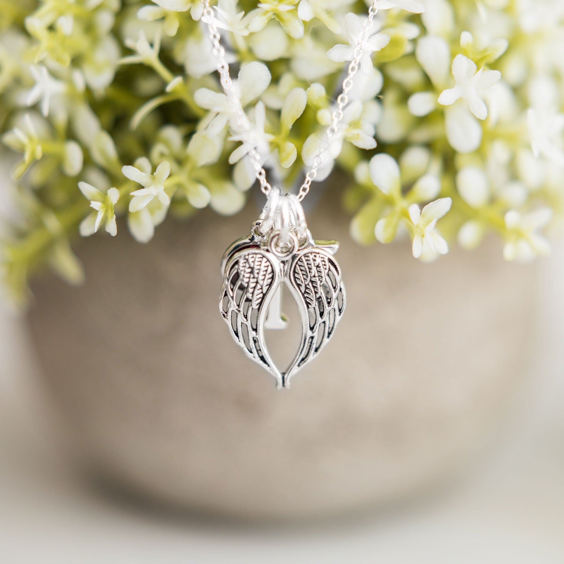 Personalised Angel Wing Necklace