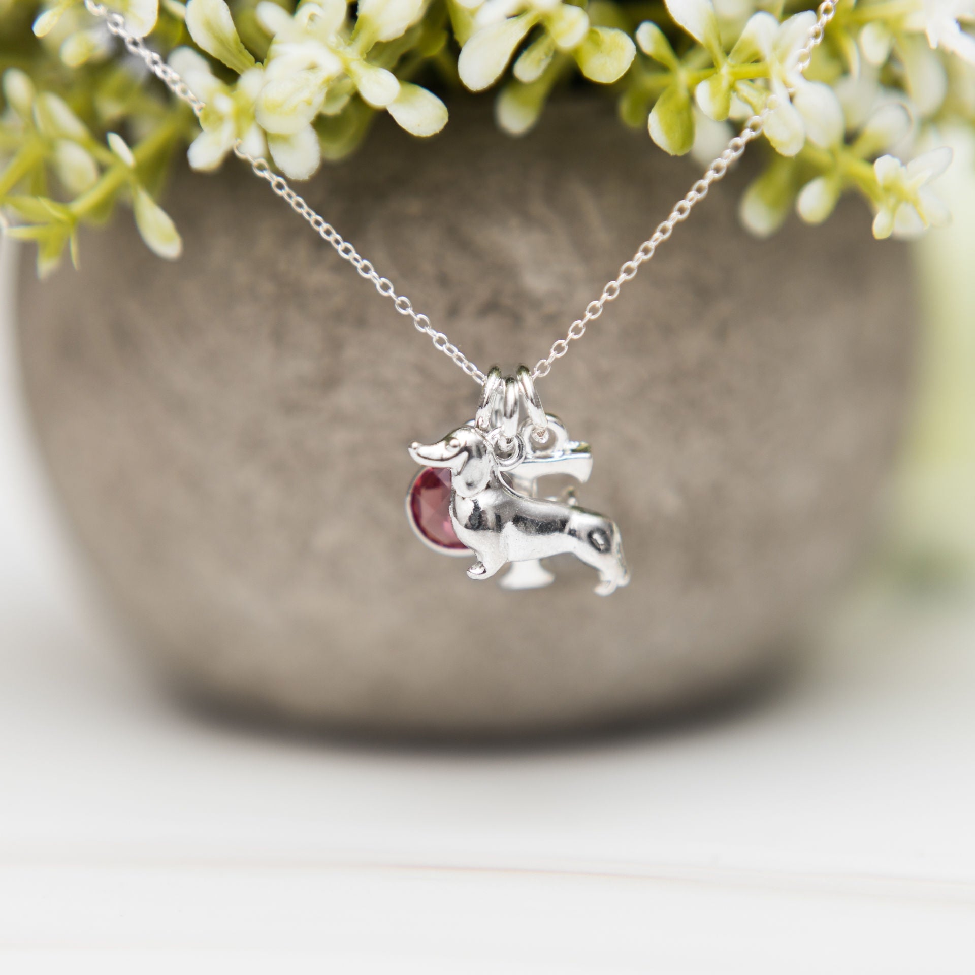 Personalised Dachshund Necklace