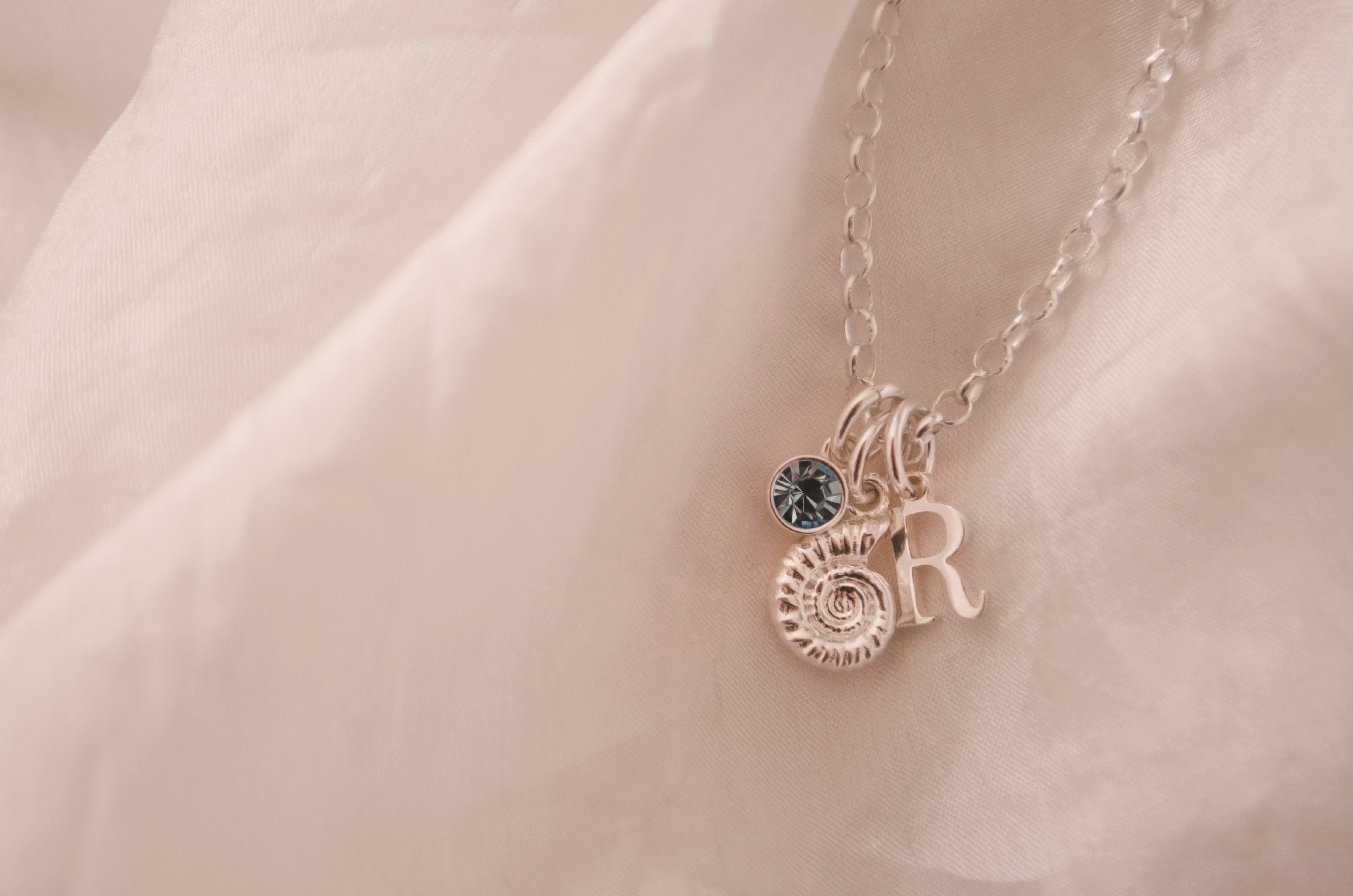 Sterling Silver Personalised Ammonite Fossil Bracelet