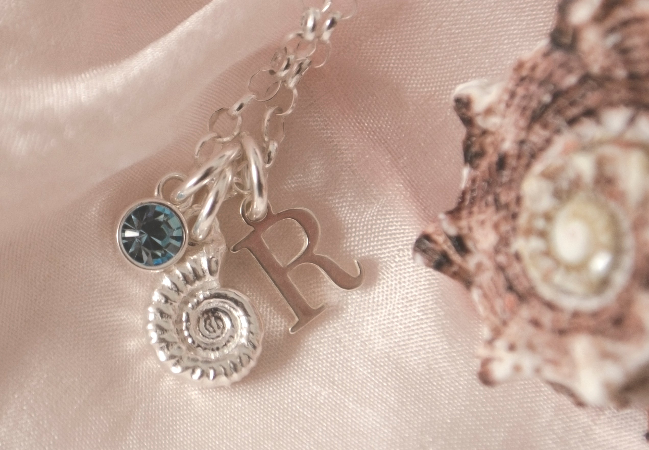 Sterling Silver Personalised Ammonite Fossil Bracelet